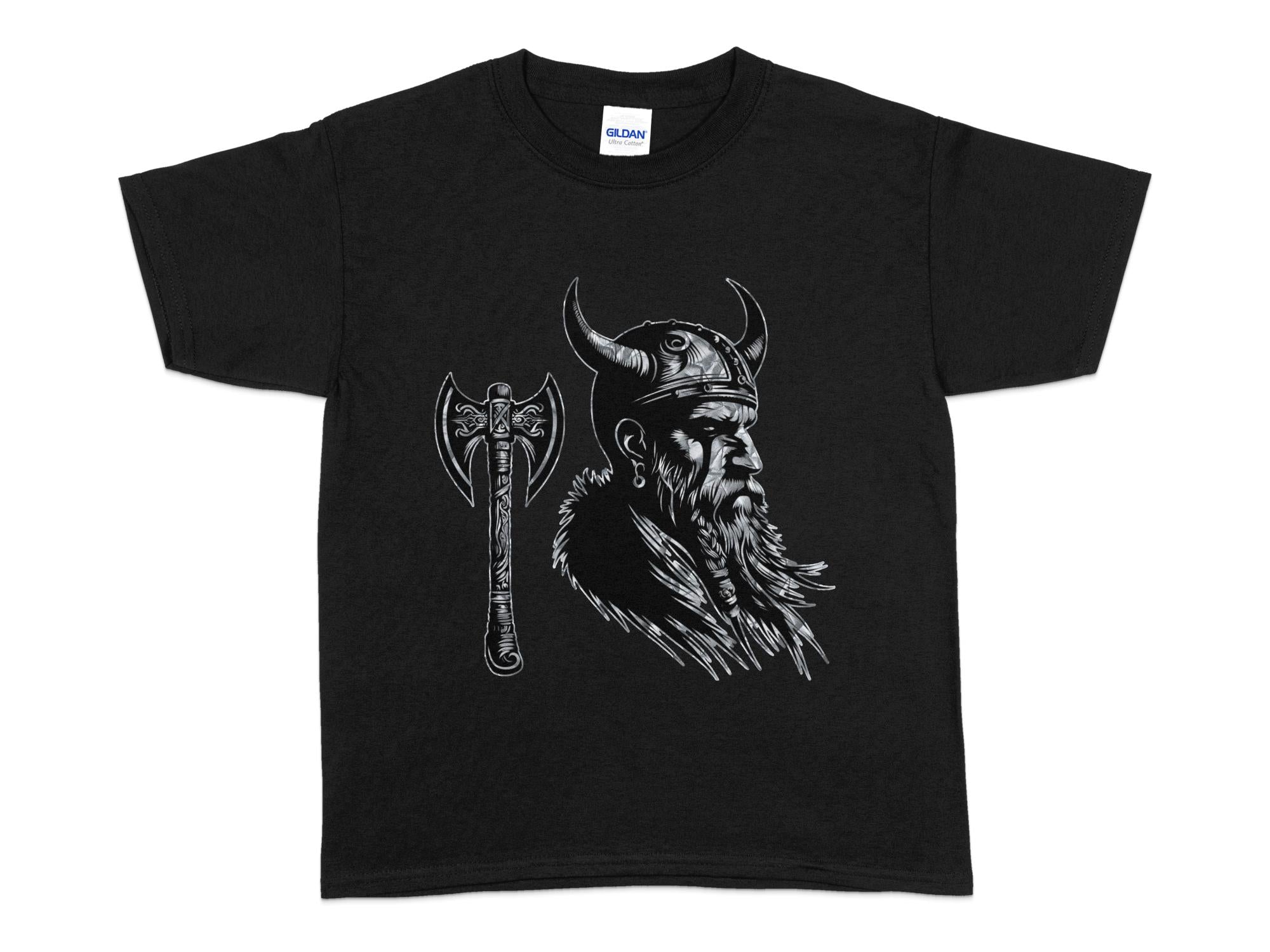 Viking Knowledge - Coloured Gildan Kids T Shirt Norse Talisman Unisex Valhalla Tee