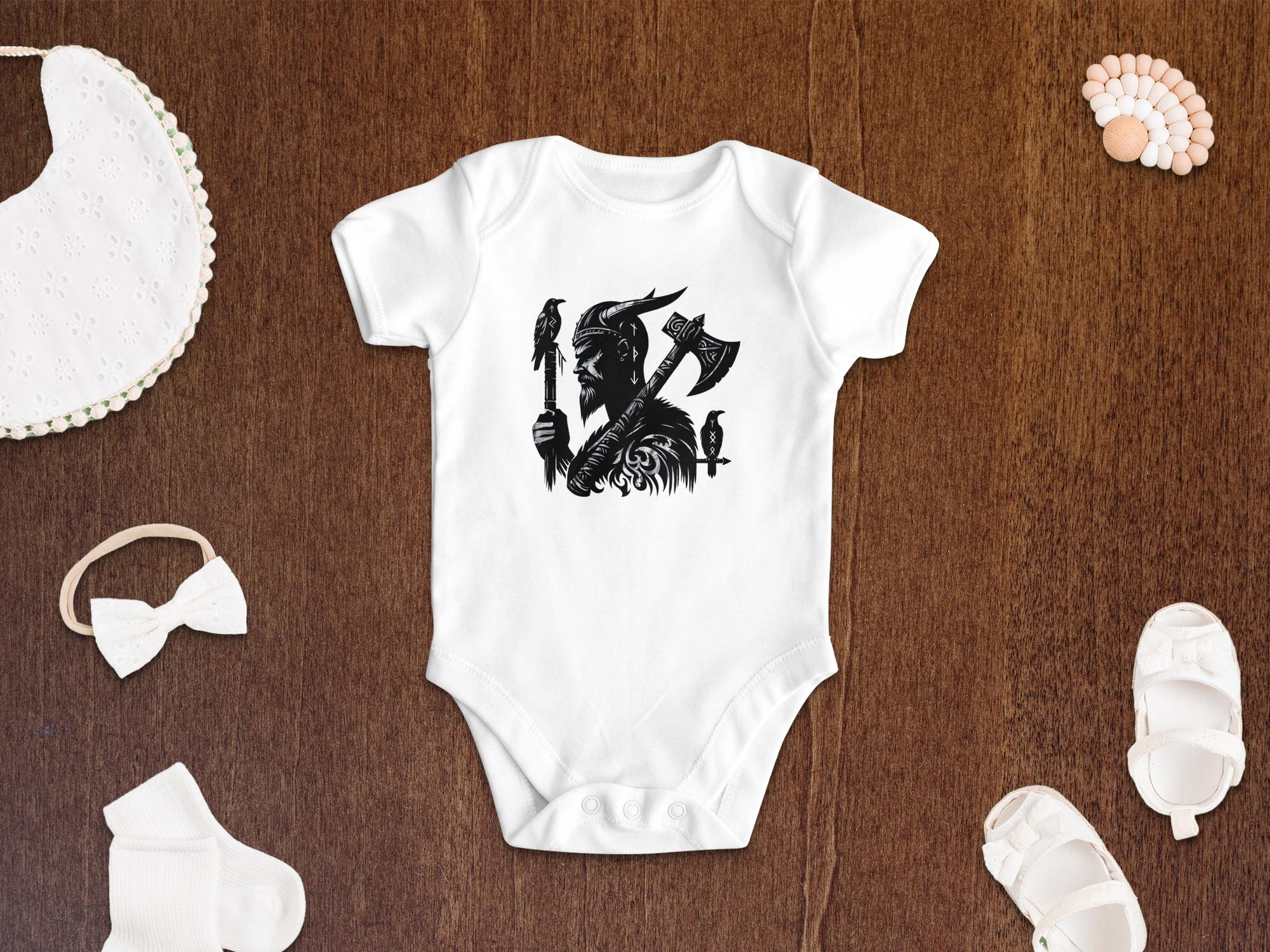 Viking Odin - Coloured Youth Clothing Baby Bodysuits Norse Talisman Unisex Valhalla Toddler Design