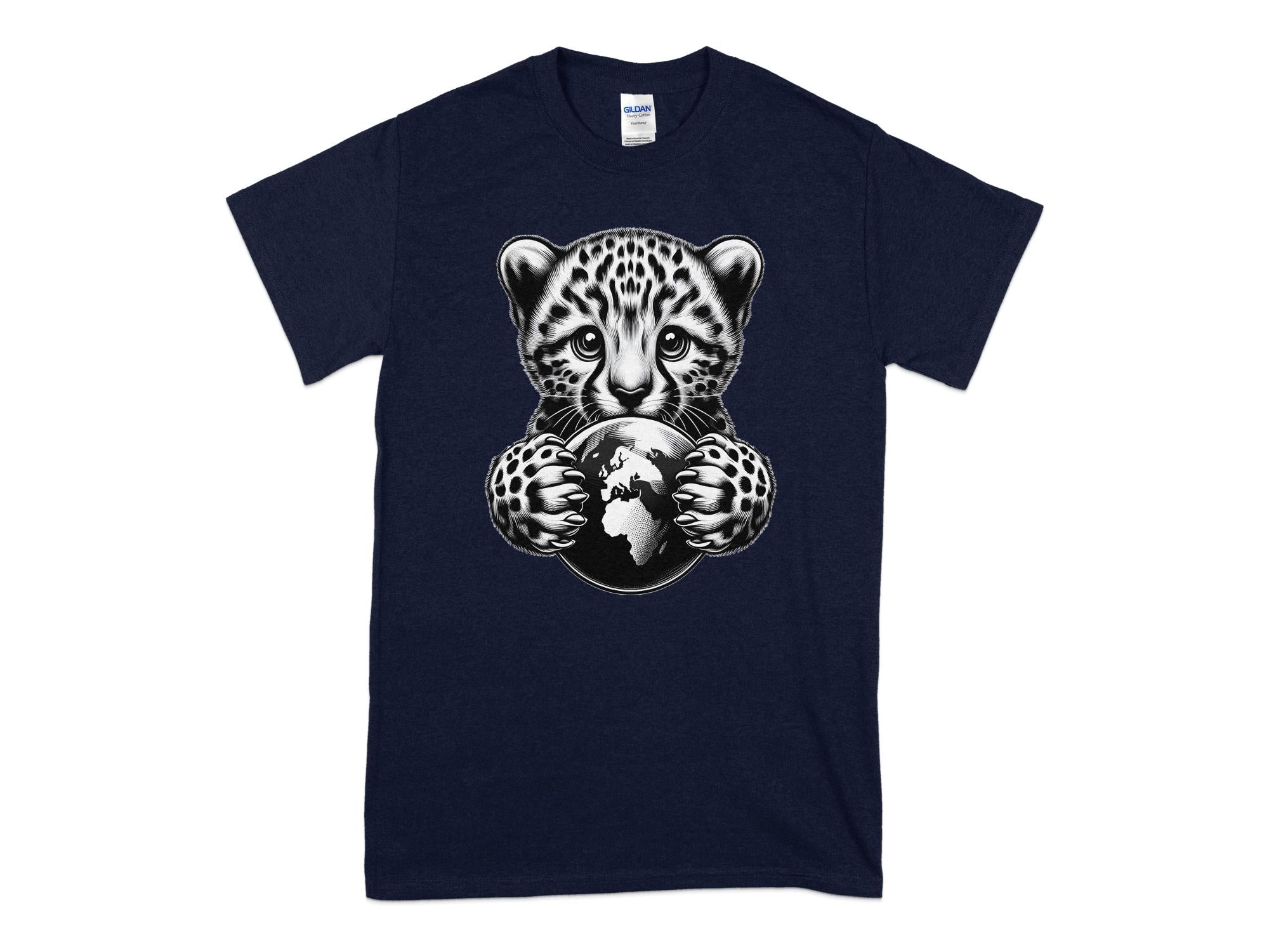 Cheetah World - Coloured Gildan T-Shirt Realistic Animal Talisman Unisex Cute Tee Graphic Design