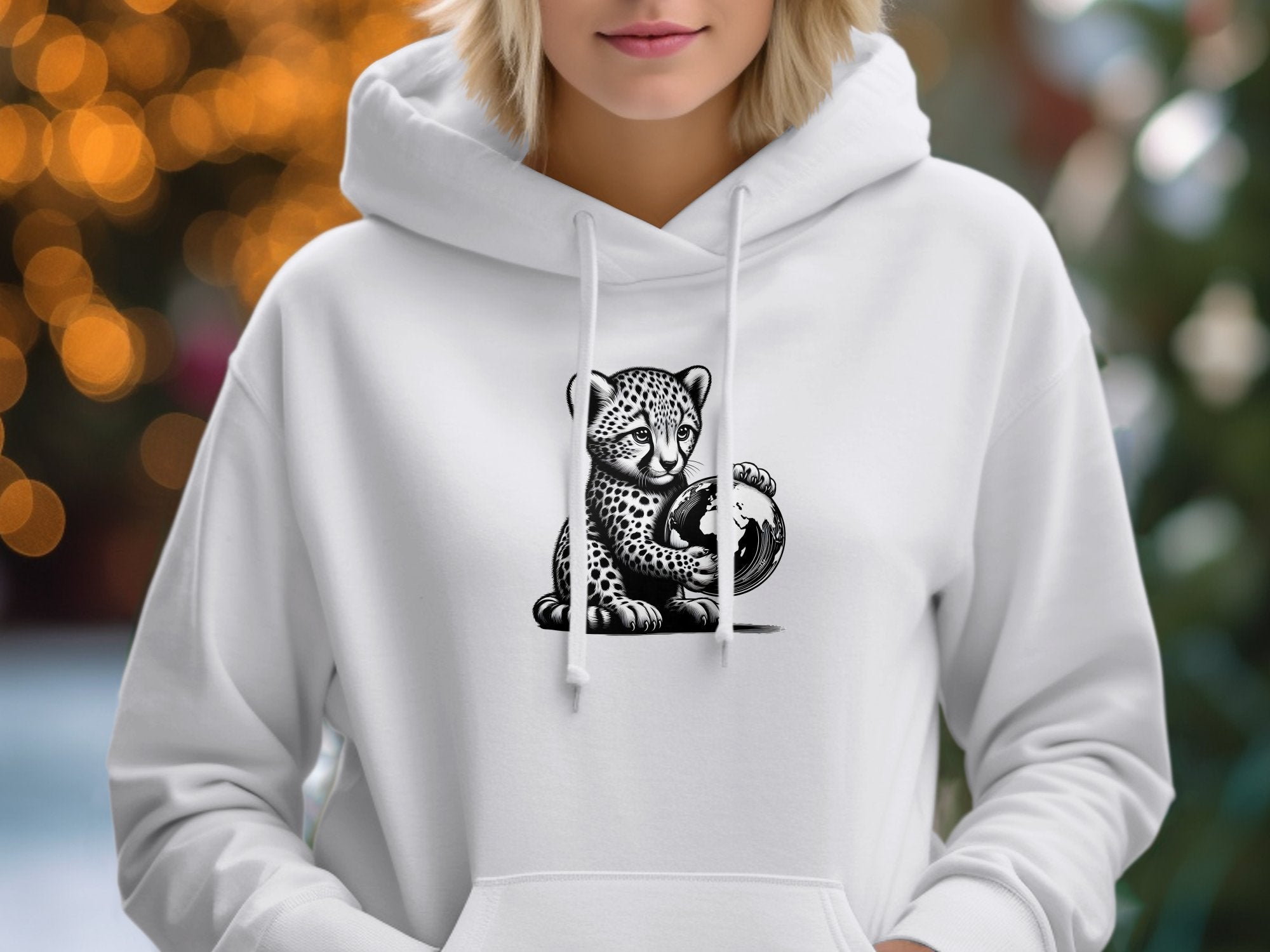 Cheetah World - Coloured Gildan Hoodie Realistic Animal Talisman Unisex Cute Tee Graphic Design