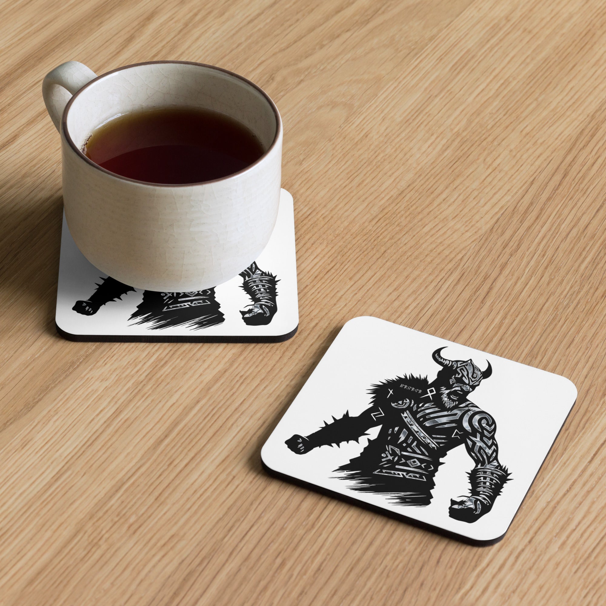 Viking Berserker - Cork-back coaster Valhalla Talisman Norse Design