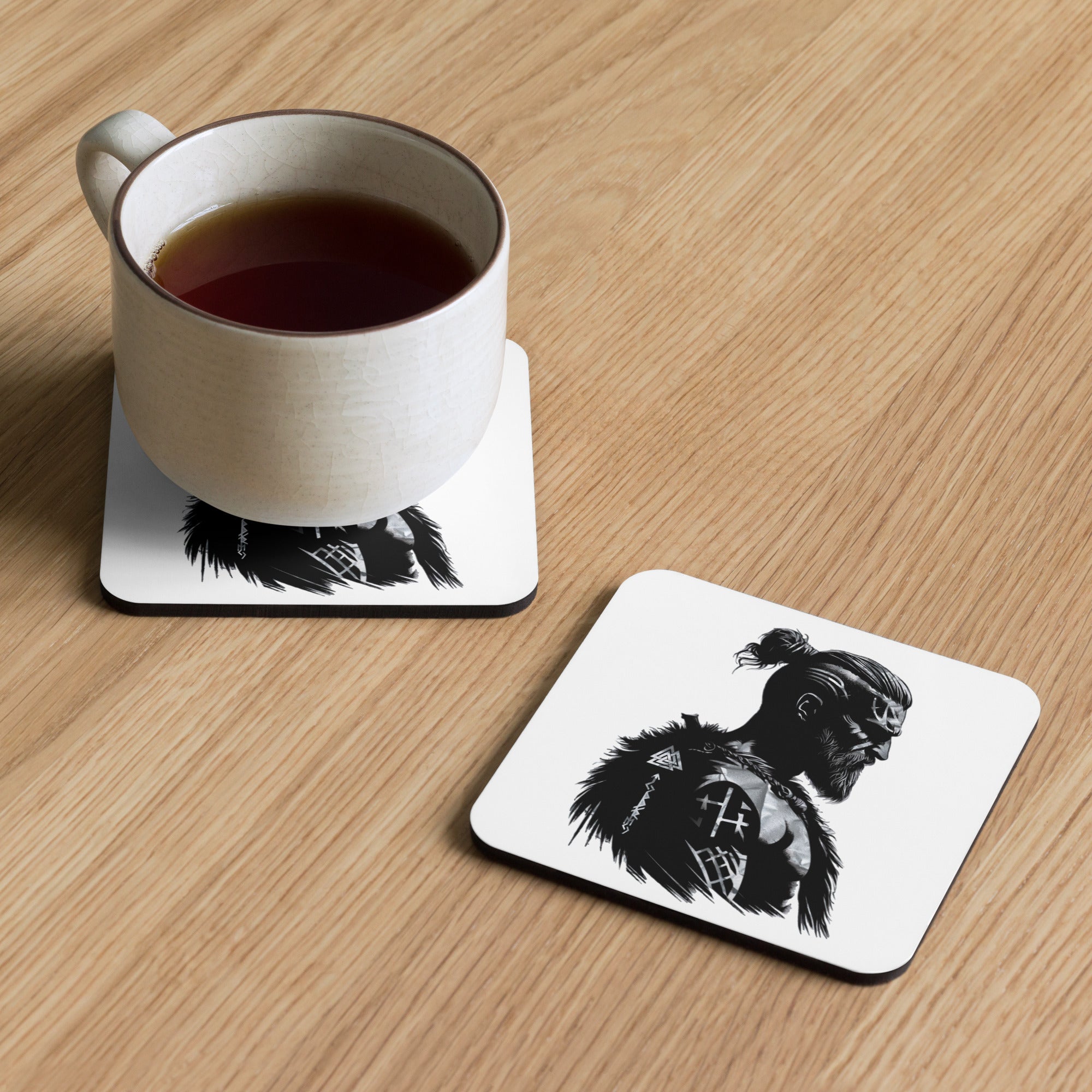 Viking Resilience - Cork-back coaster Valhalla Talisman Norse Design