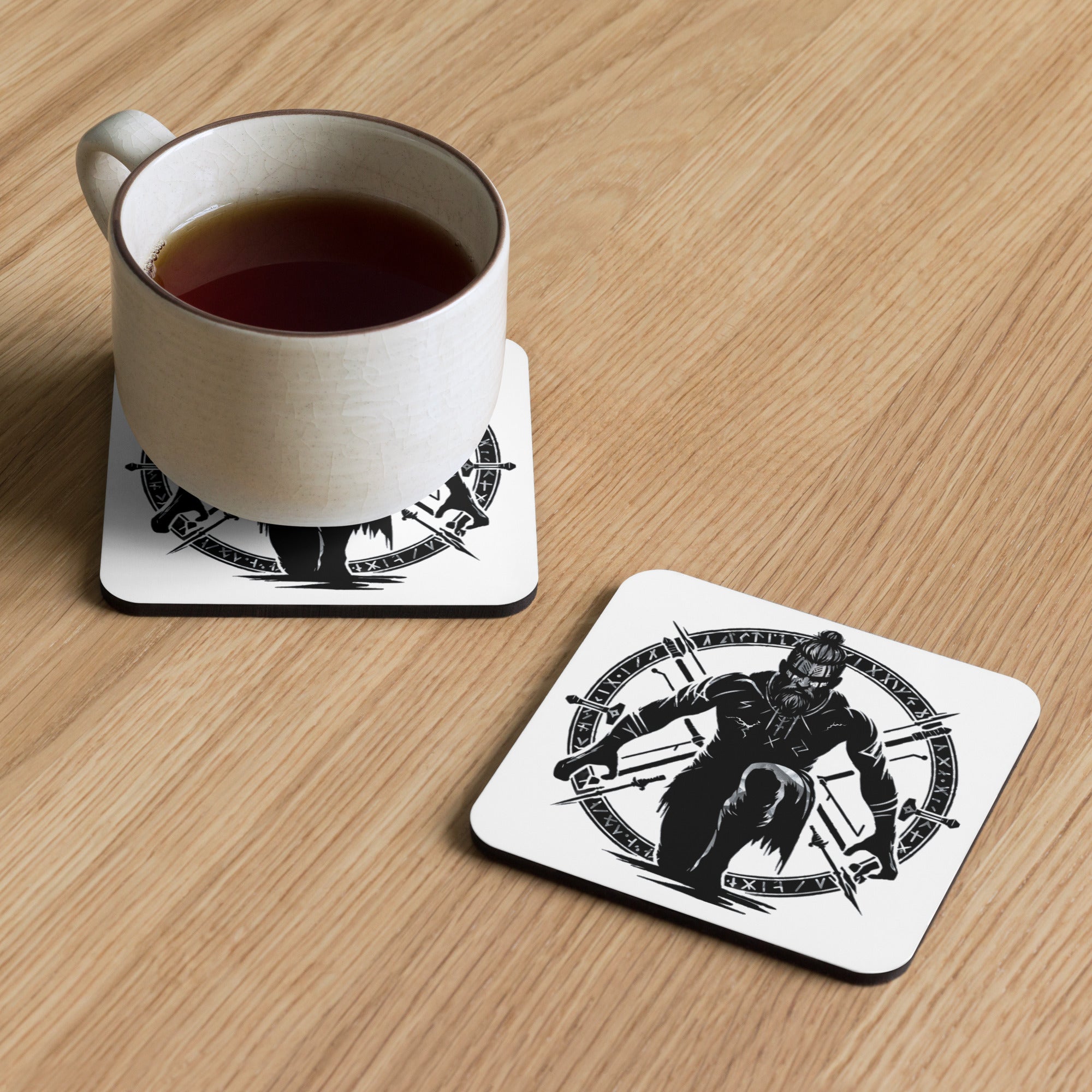 Viking Watchman - Cork-back coaster Valhalla Talisman Norse Design