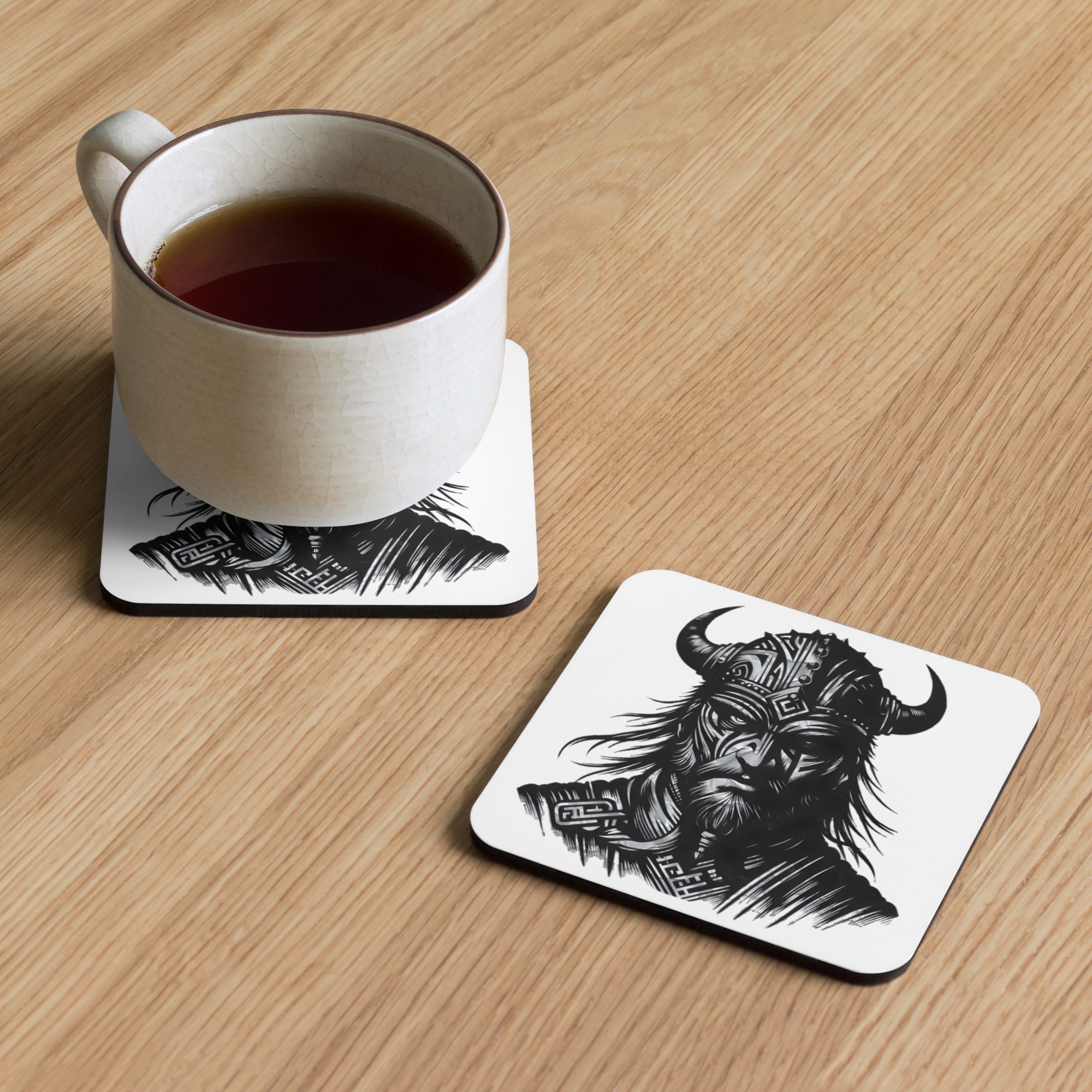 Viking Valour - Cork-back coaster Valhalla Talisman Norse Design