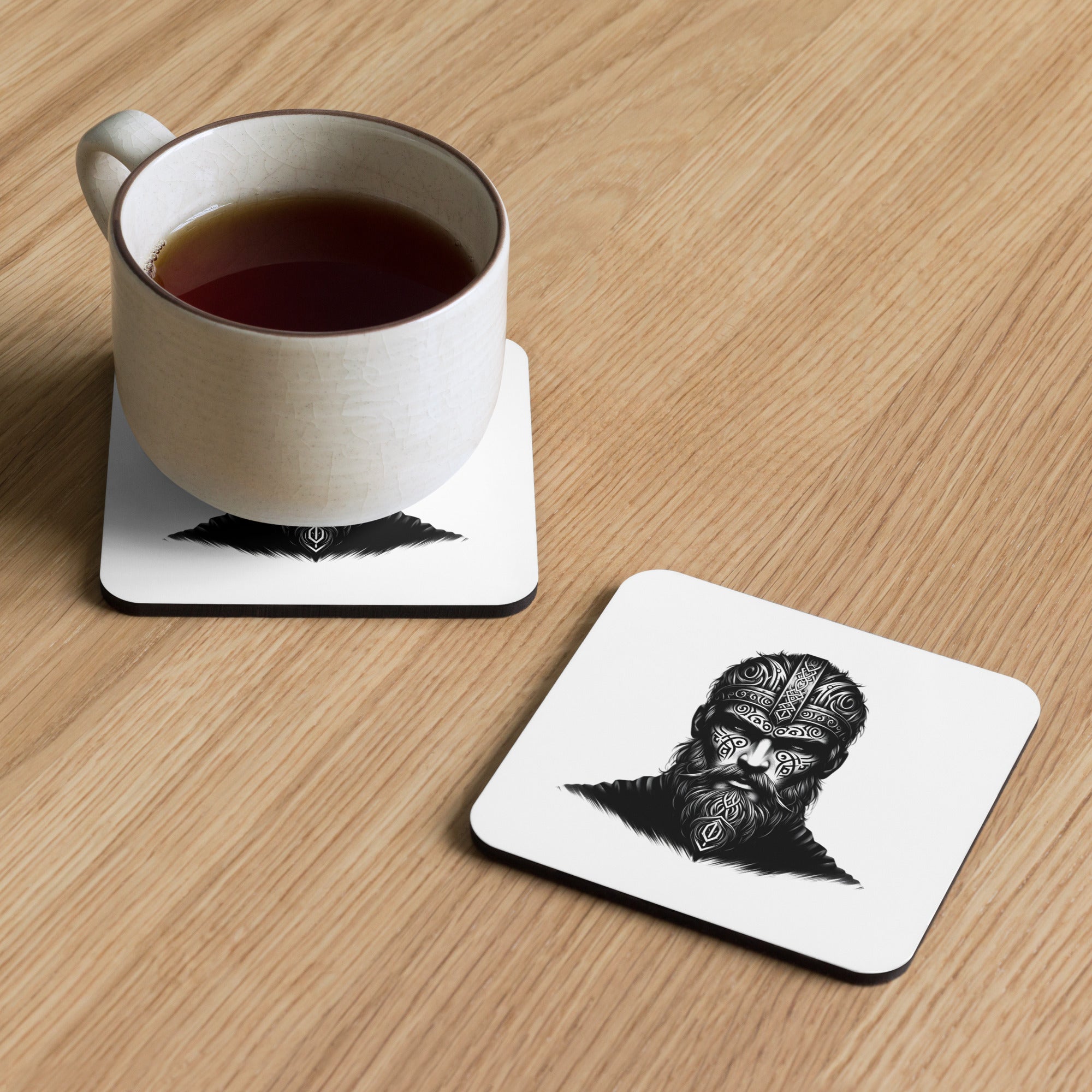 Viking Unyielding - Cork-back Coaster Valhalla Talisman Norse Design