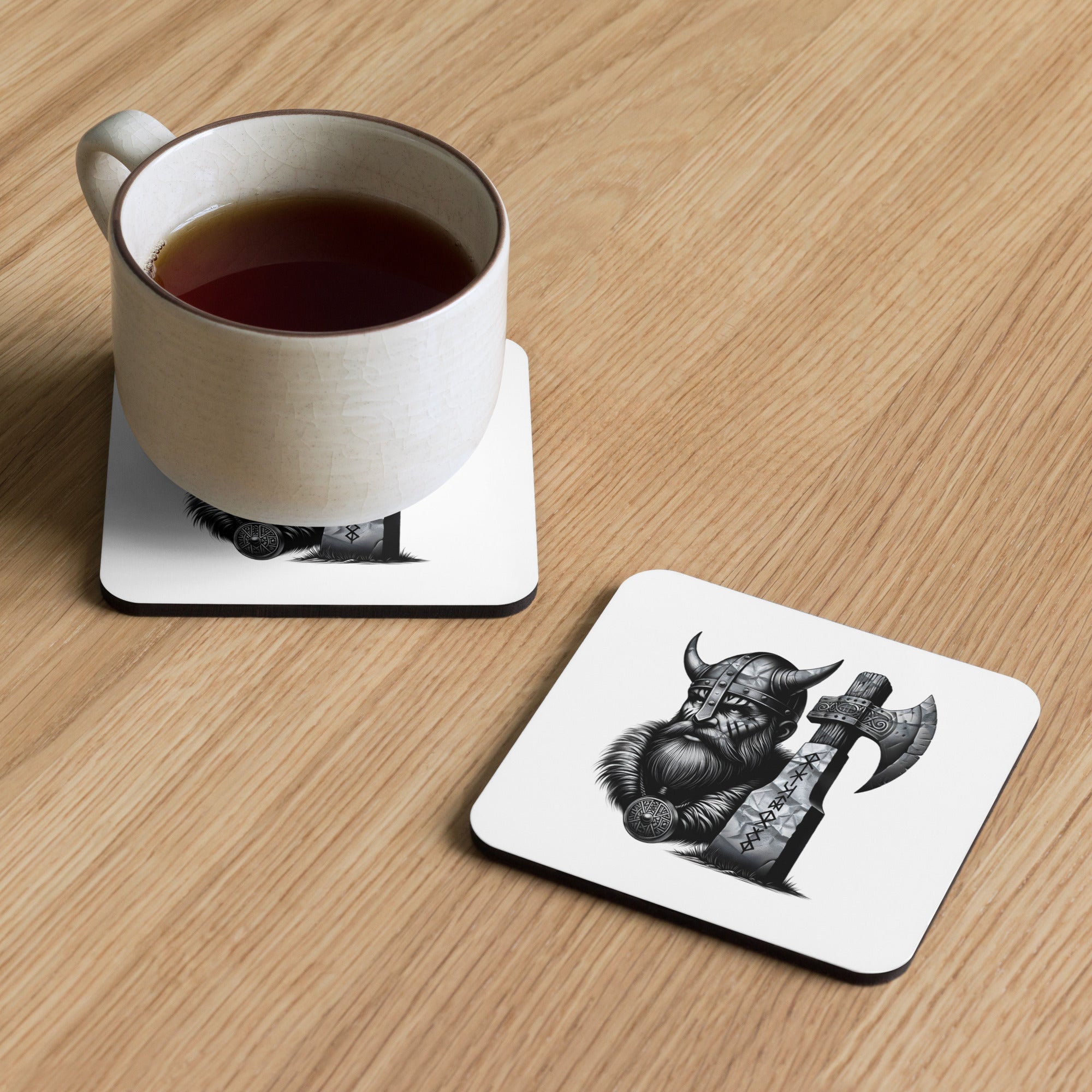 Viking Mettle - Cork-back Coaster Valhalla Talisman Norse Design