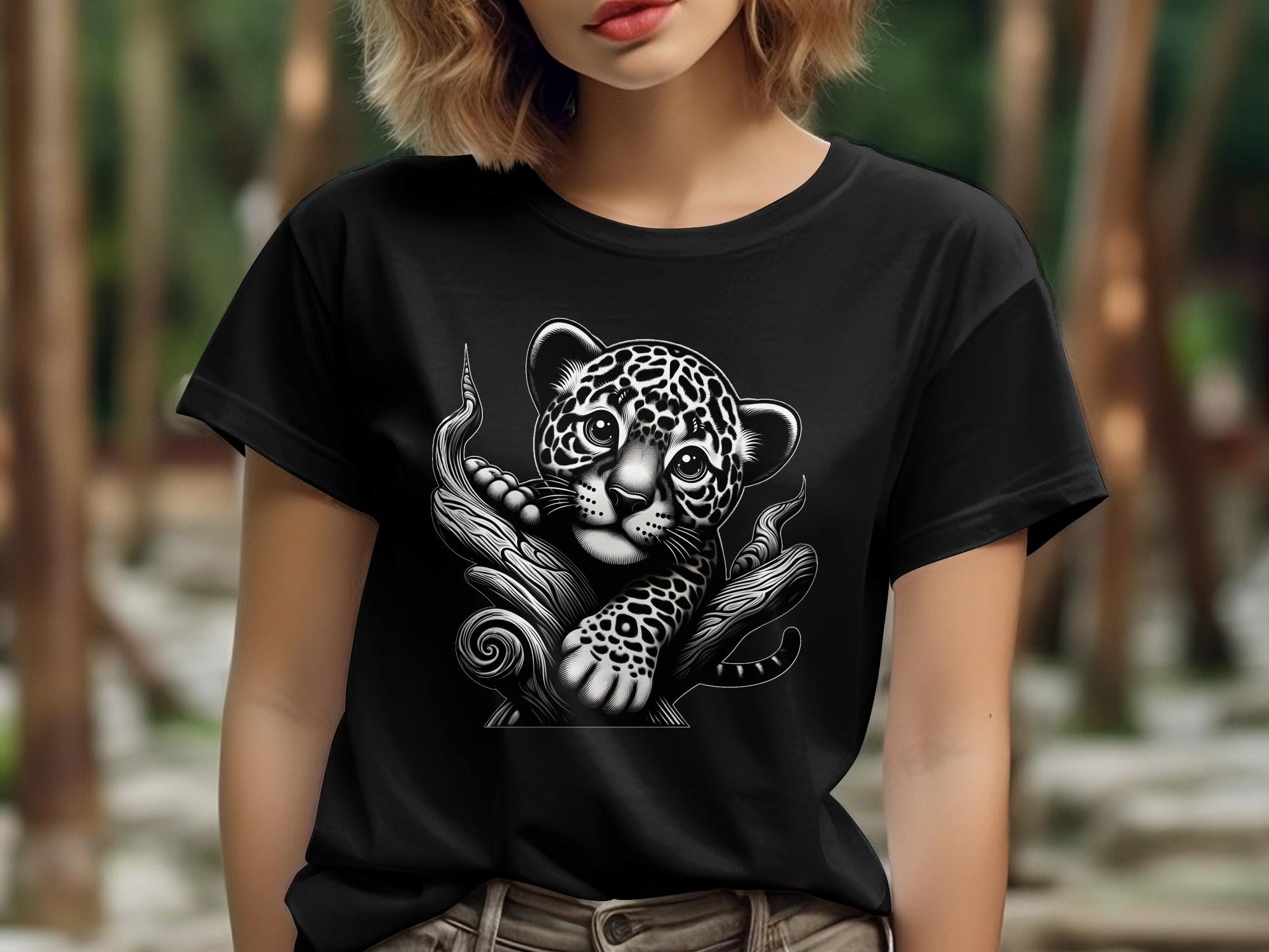 Leopard Bonsai - Coloured Gildan T-Shirt Realistic Animal Talisman Unisex Cute Tee Graphic Design