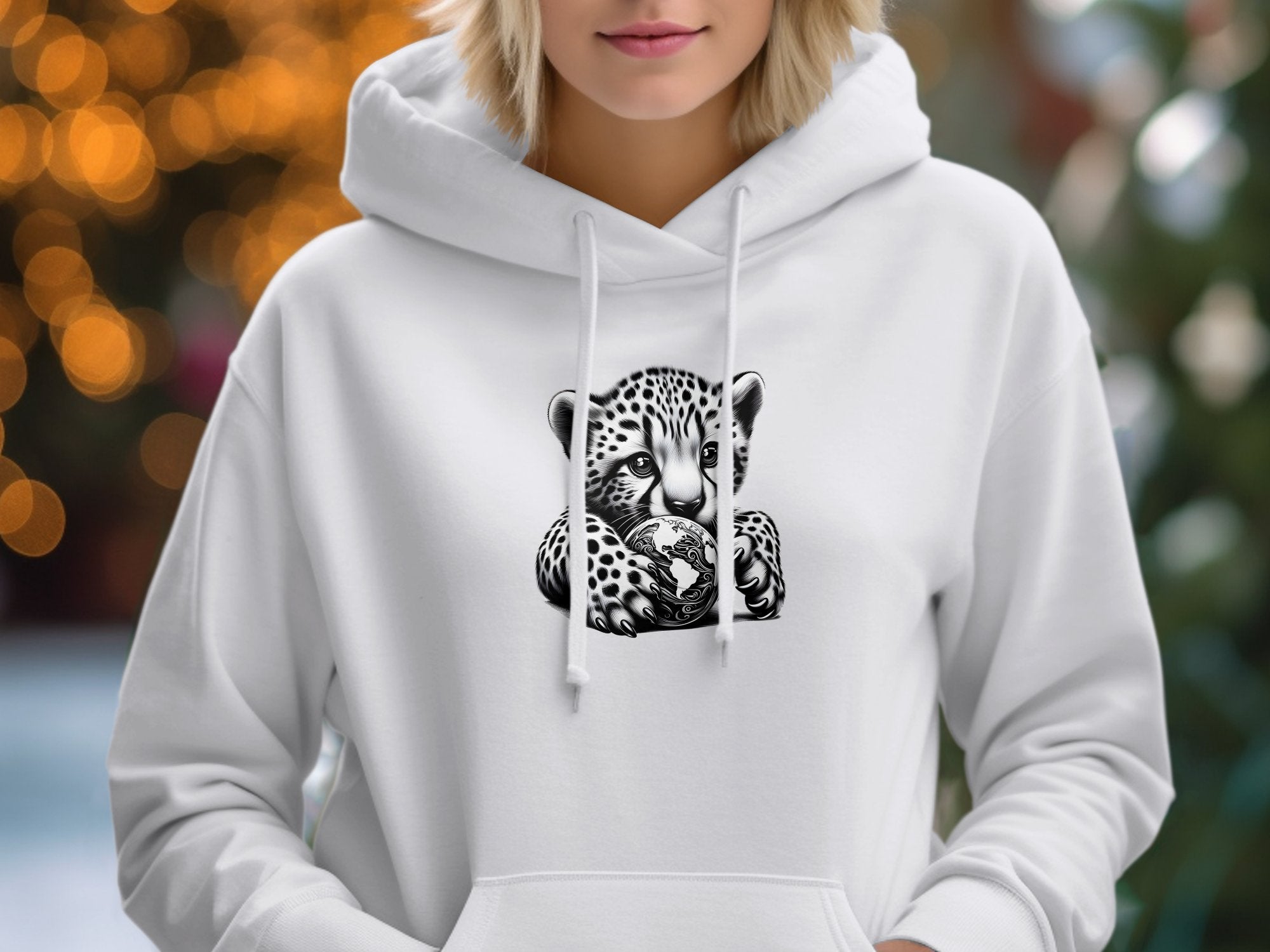 Cheetah World - Coloured Gildan Hoodie Realistic Animal Talisman Unisex Cute Tee Graphic Design