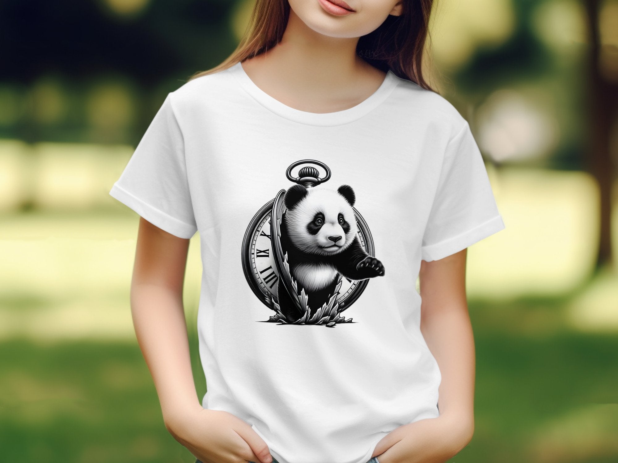 Panda - Coloured Kids T-Shirt Realistic Animal Talisman Unisex Cute Tee Graphic Design