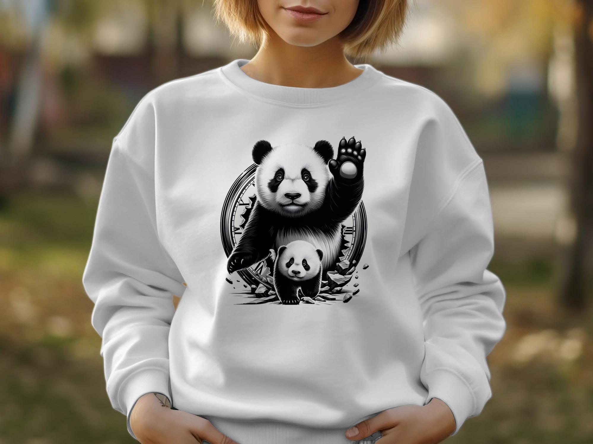 Panda - Coloured Gildan Sweatshirt Realistic Animal Talisman Unisex Cute Tee Graphic Design