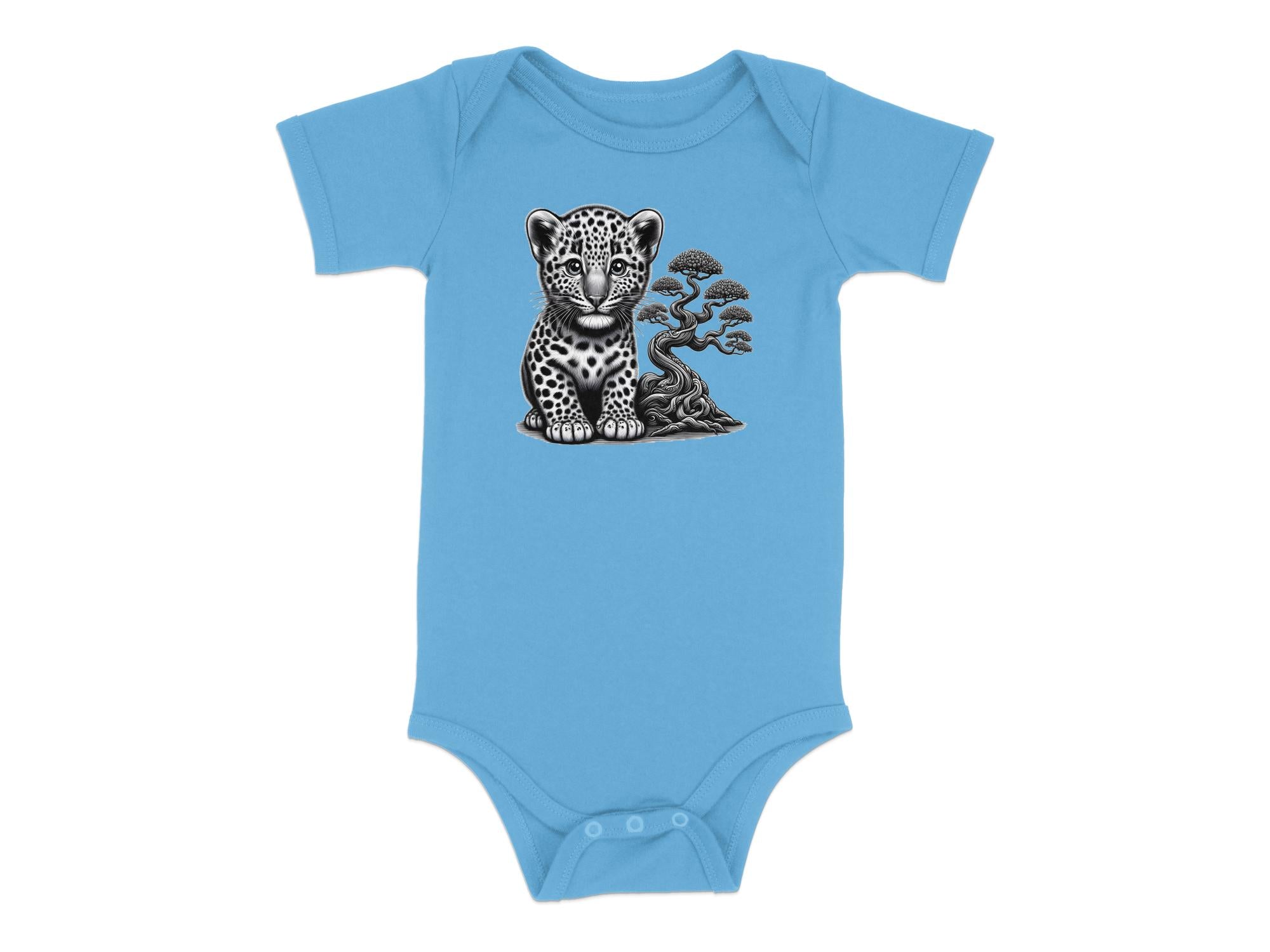 Leopard Bonsai - Coloured Toddler Bodysuit Realistic Animal Talisman Unisex Cute Tee Graphic Design