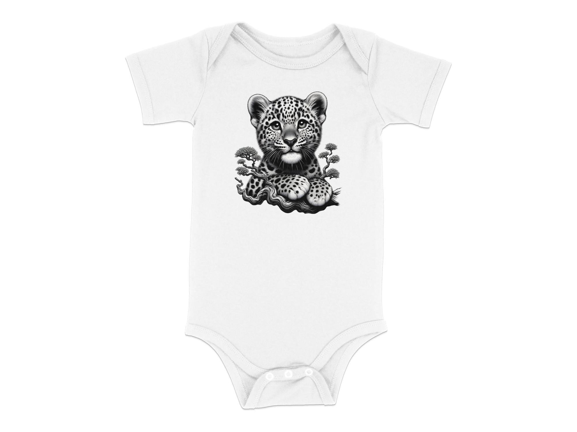 Leopard Bonsai - Coloured Toddler Bodysuit Realistic Animal Talisman Unisex Cute Tee Graphic Design