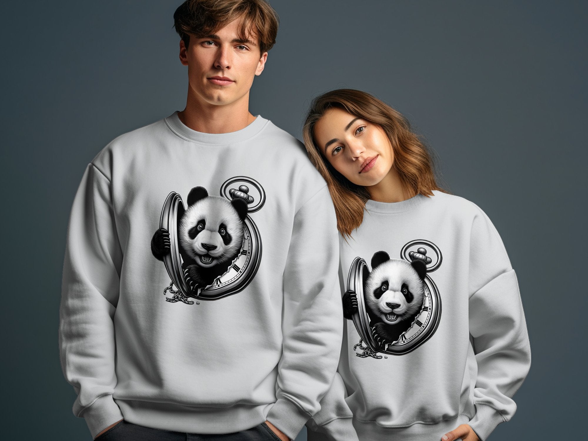 Panda - Coloured Gildan Sweatshirt Realistic Animal Talisman Unisex Cute Tee Graphic Design