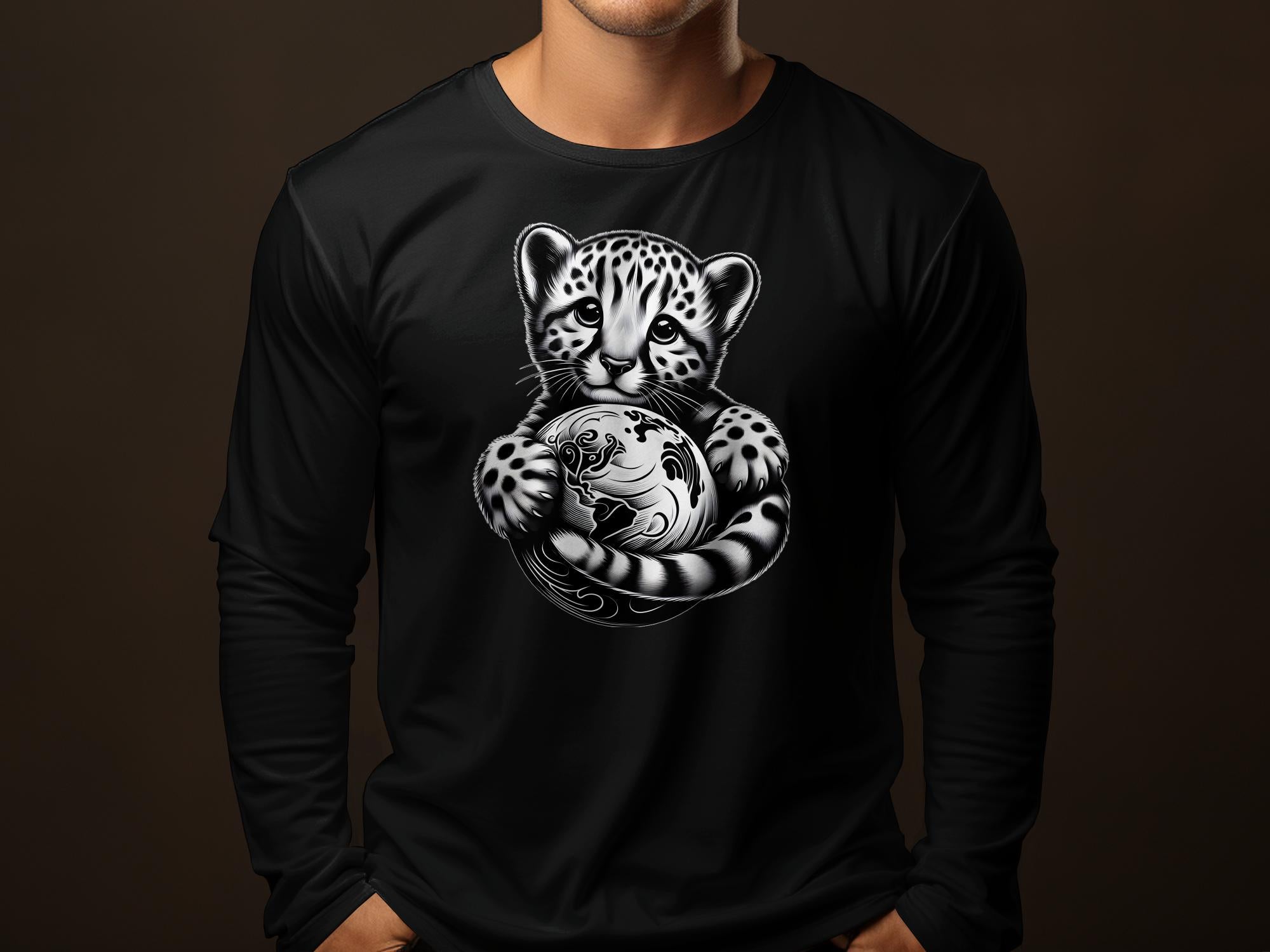 Cheetah World - Coloured Gildan Long Sleeve Realistic Animal Talisman Unisex Cute Tee Graphic Design