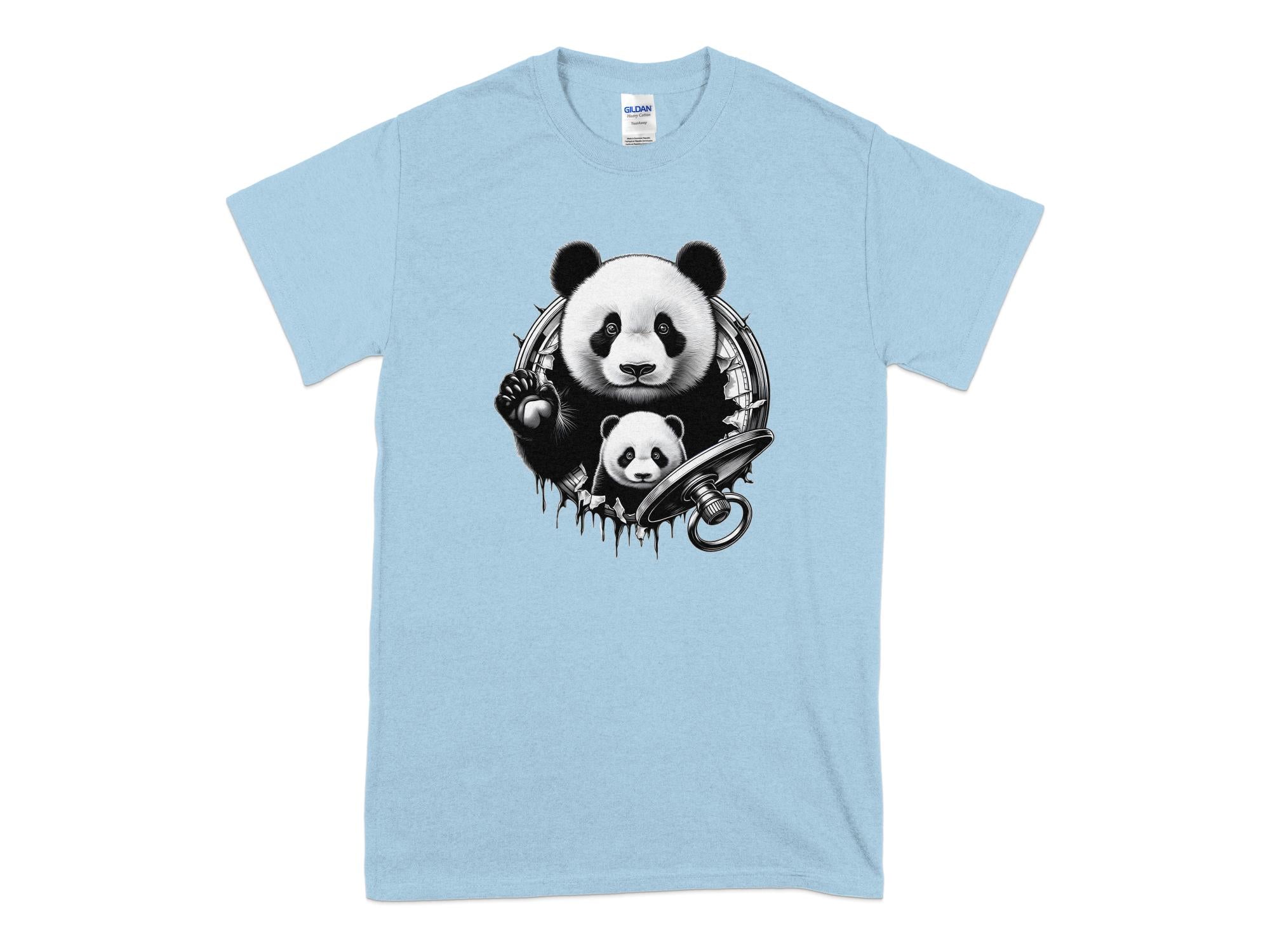 Panda - Coloured Gildan T-Shirt Realistic Animal Talisman Unisex Cute Tee Graphic Design