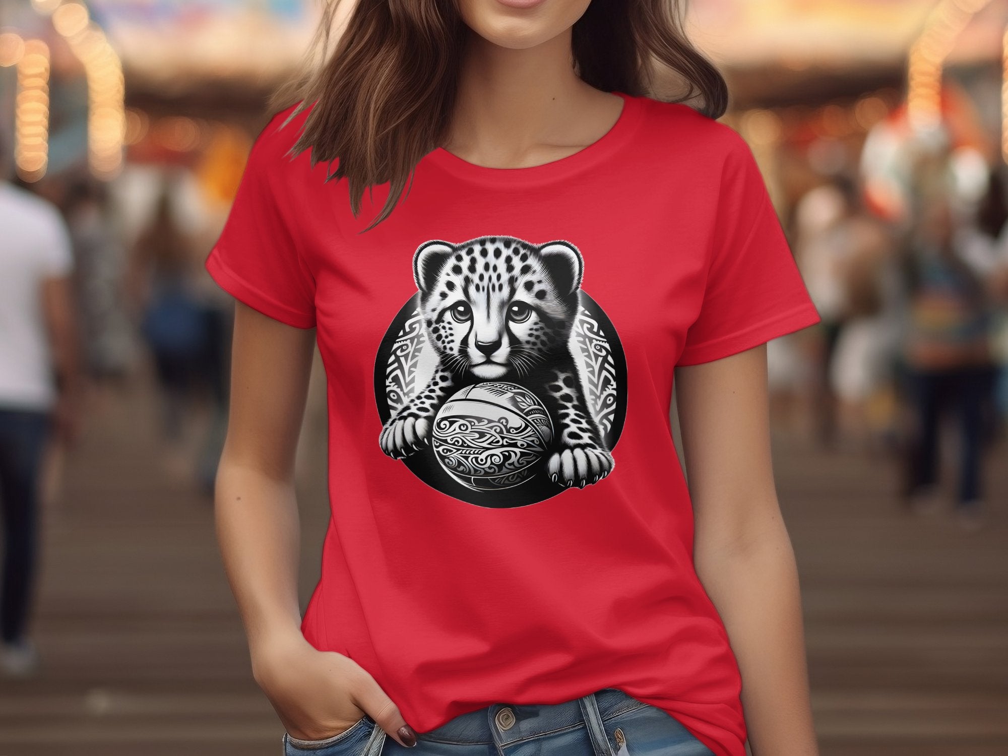 Cheetah World - Coloured Gildan T-Shirt Realistic Animal Talisman Unisex Cute Tee Graphic Design