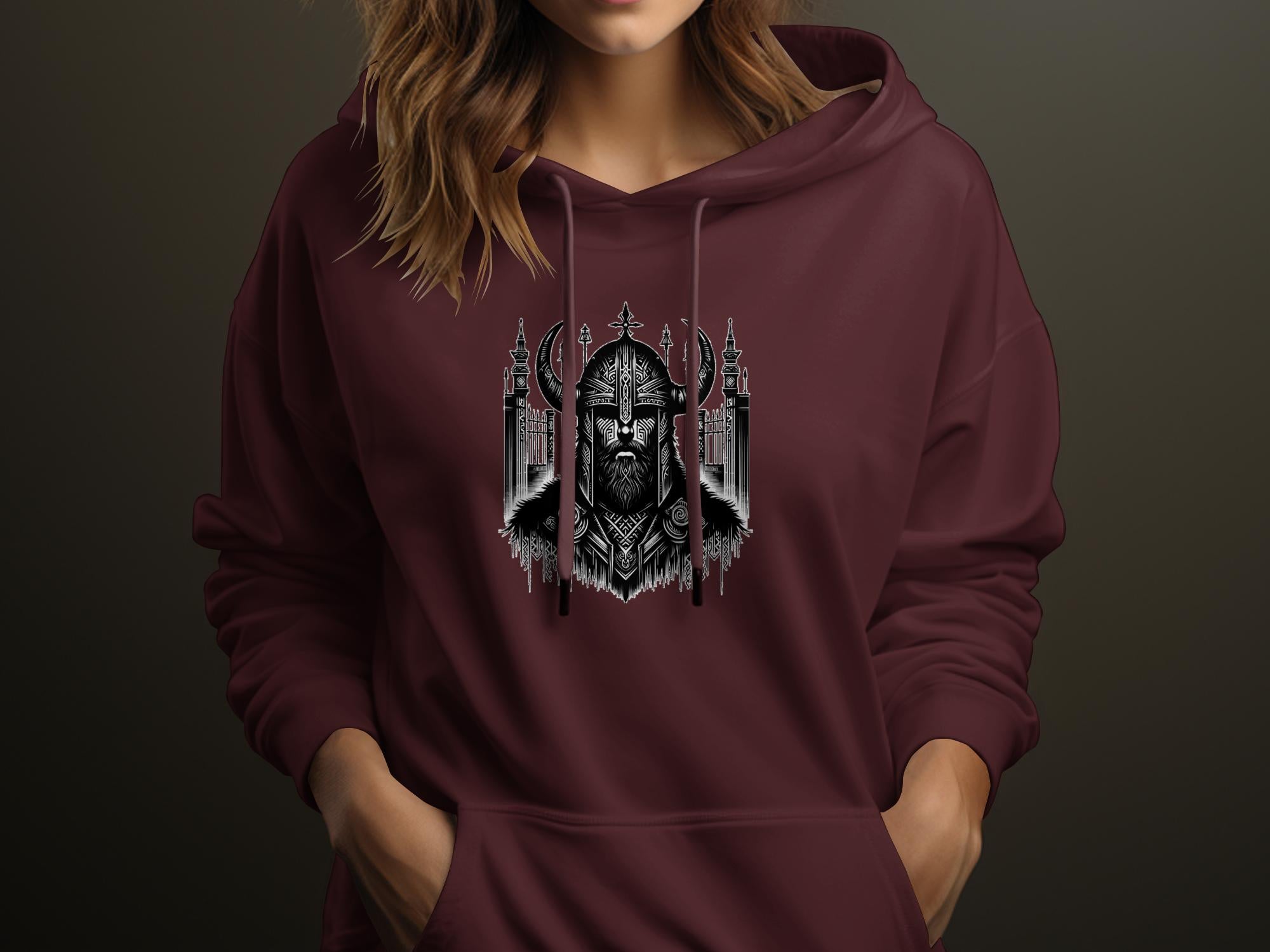 Viking Resolve - Coloured Gildan Hoodie Realistic Norse Talisman Men Women Unisex Valhalla Tee Graphic Design