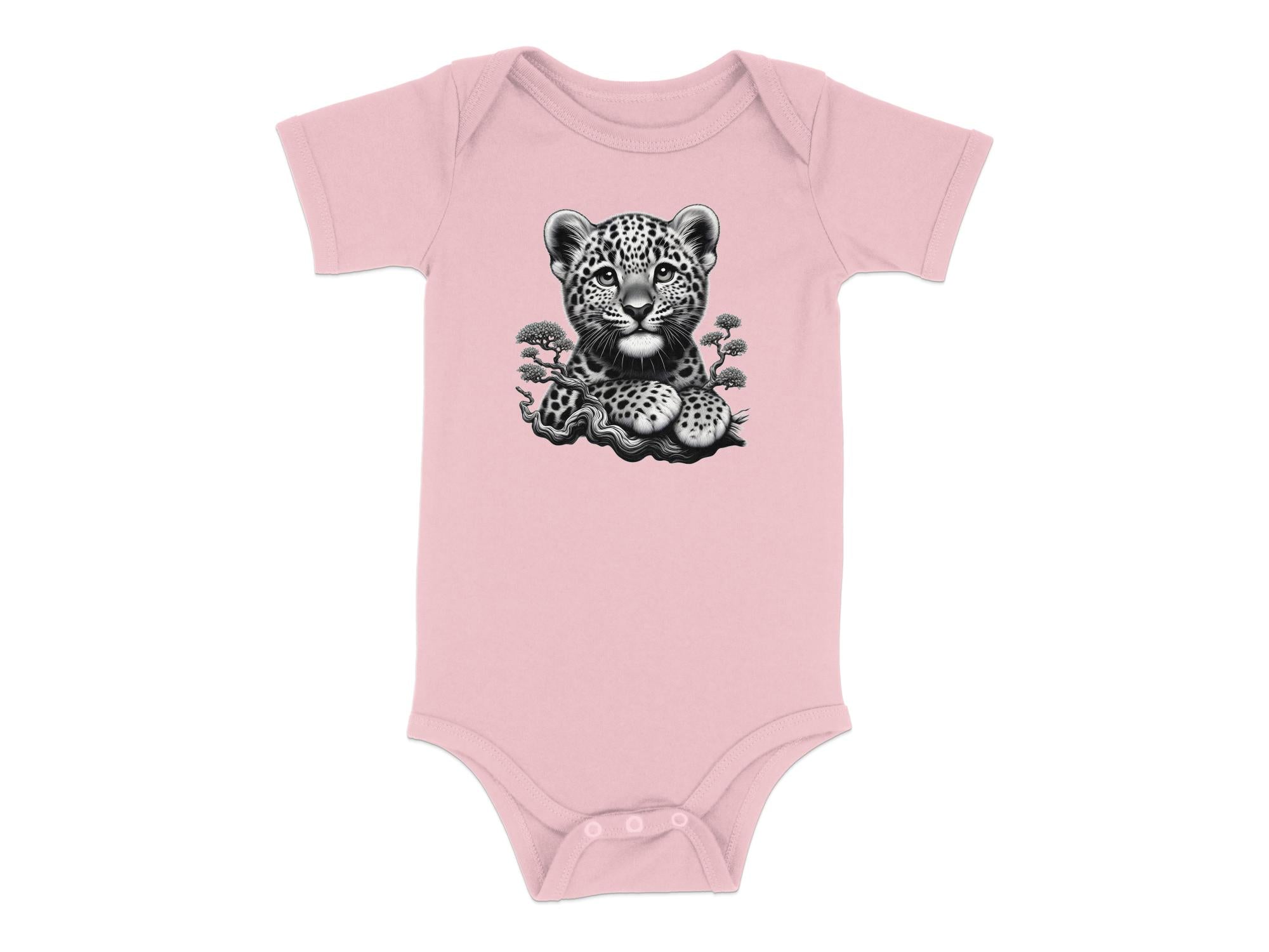 Leopard Bonsai - Coloured Toddler Bodysuit Realistic Animal Talisman Unisex Cute Tee Graphic Design