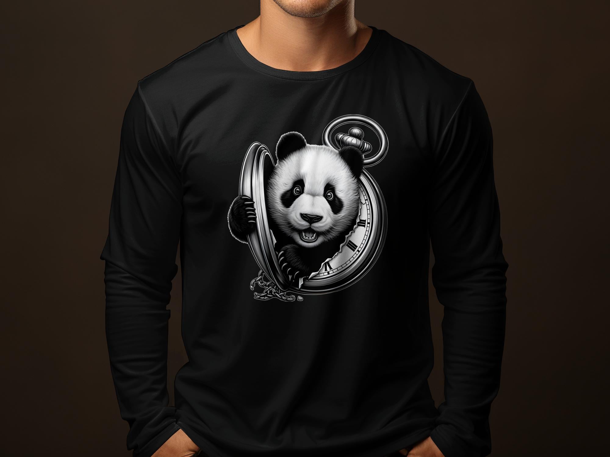 Panda - Coloured Gildan Long Sleeve Realistic Animal Talisman Unisex Cute Tee Graphic Design