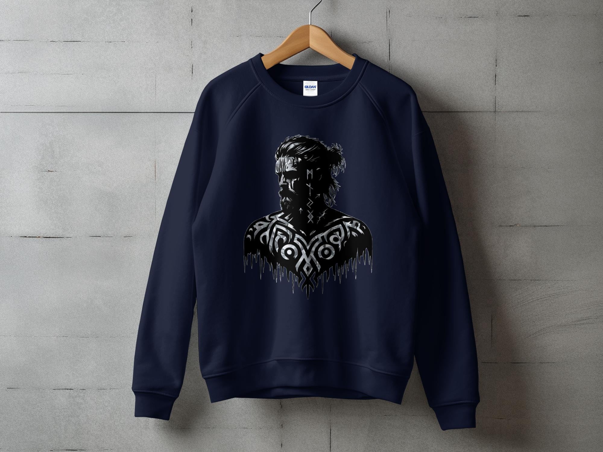 Viking Reflection - Coloured Gildan Sweatshirt Norse Talisman Men Women Unisex Valhalla Tee