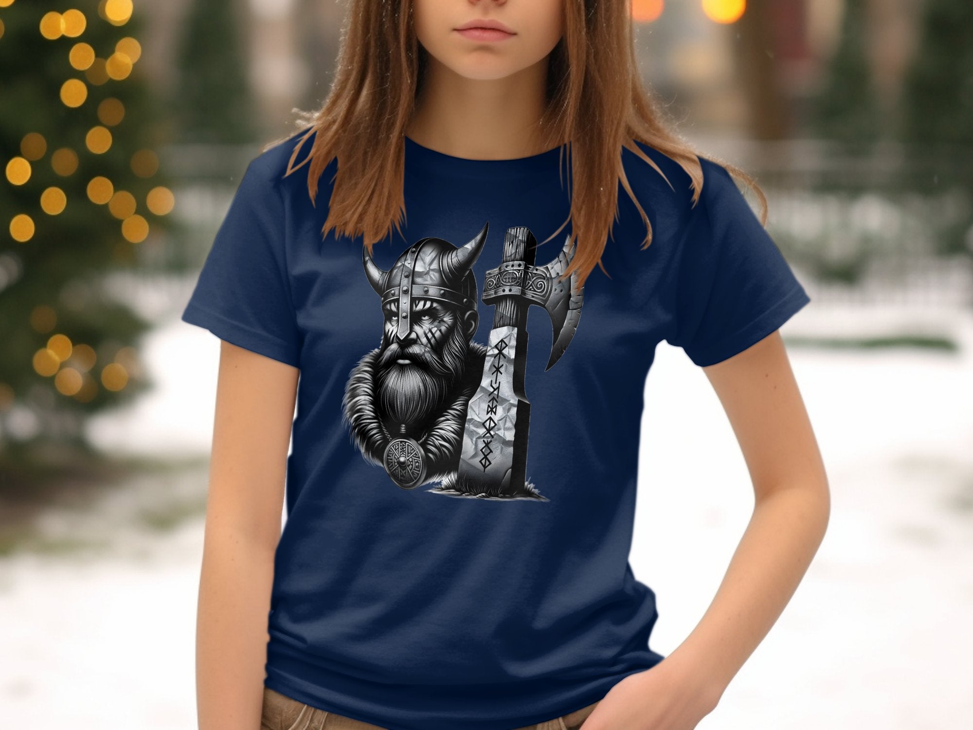 Viking Mettle - Coloured Gildan Kids T-Shirt Realistic Norse Talisman Unisex Valhalla Tee Graphic Design