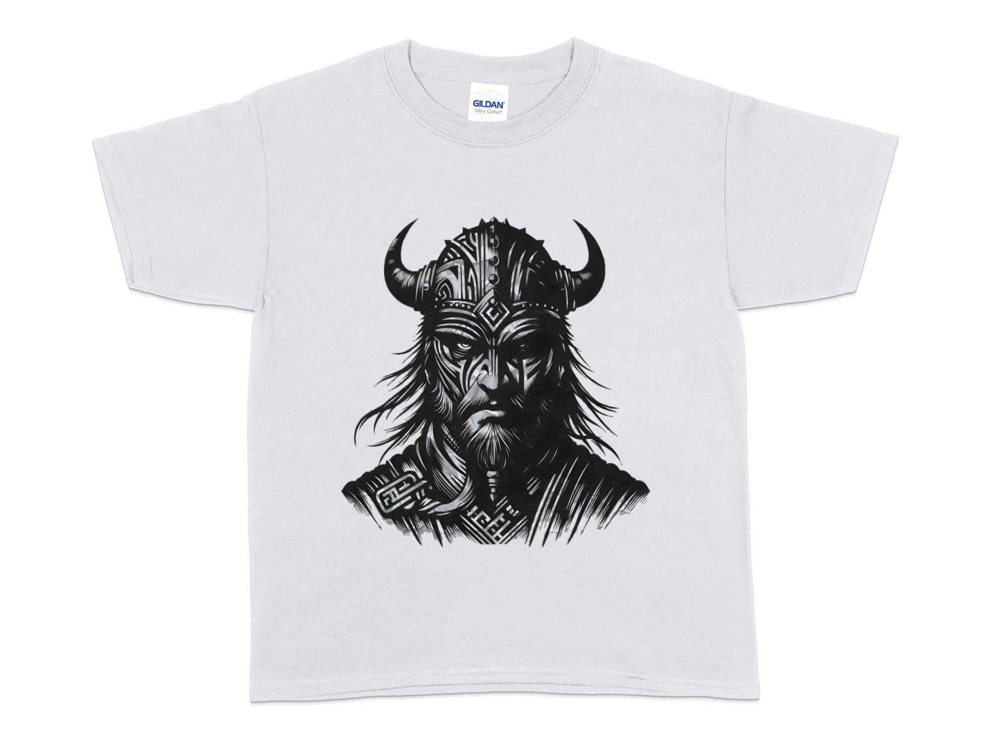 Viking Valour- Coloured Gildan Kids T Shirt Norse Talisman Unisex Valhalla Tee