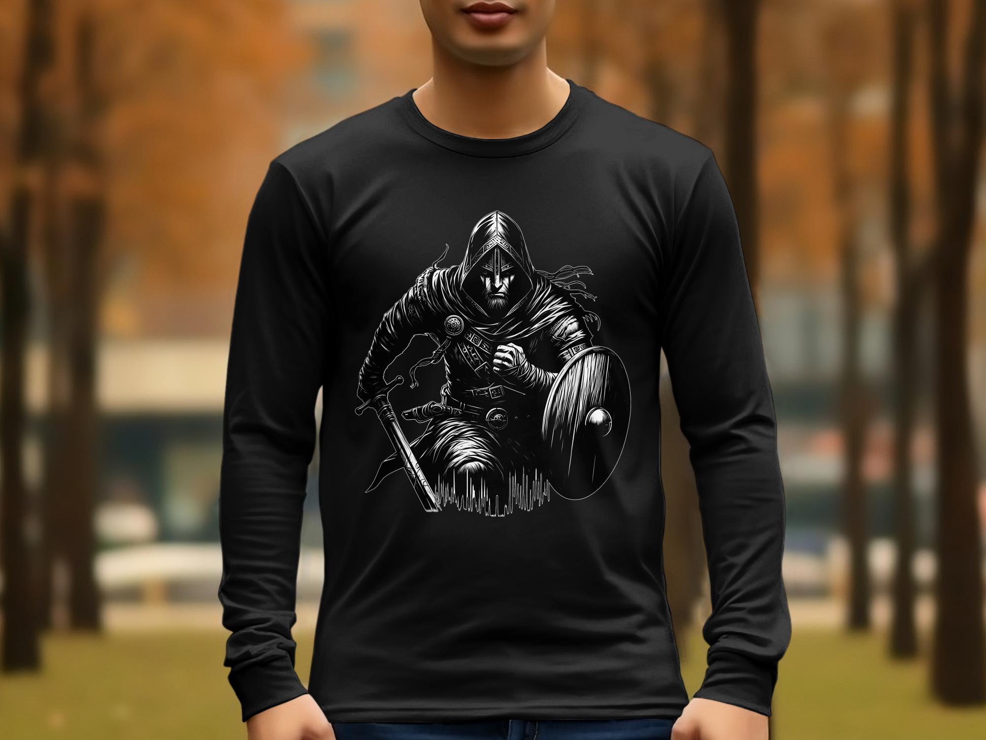 Viking Soldier - Coloured Gildan Long Sleeve Norse Talisman Men Women Unisex Valhalla Tee