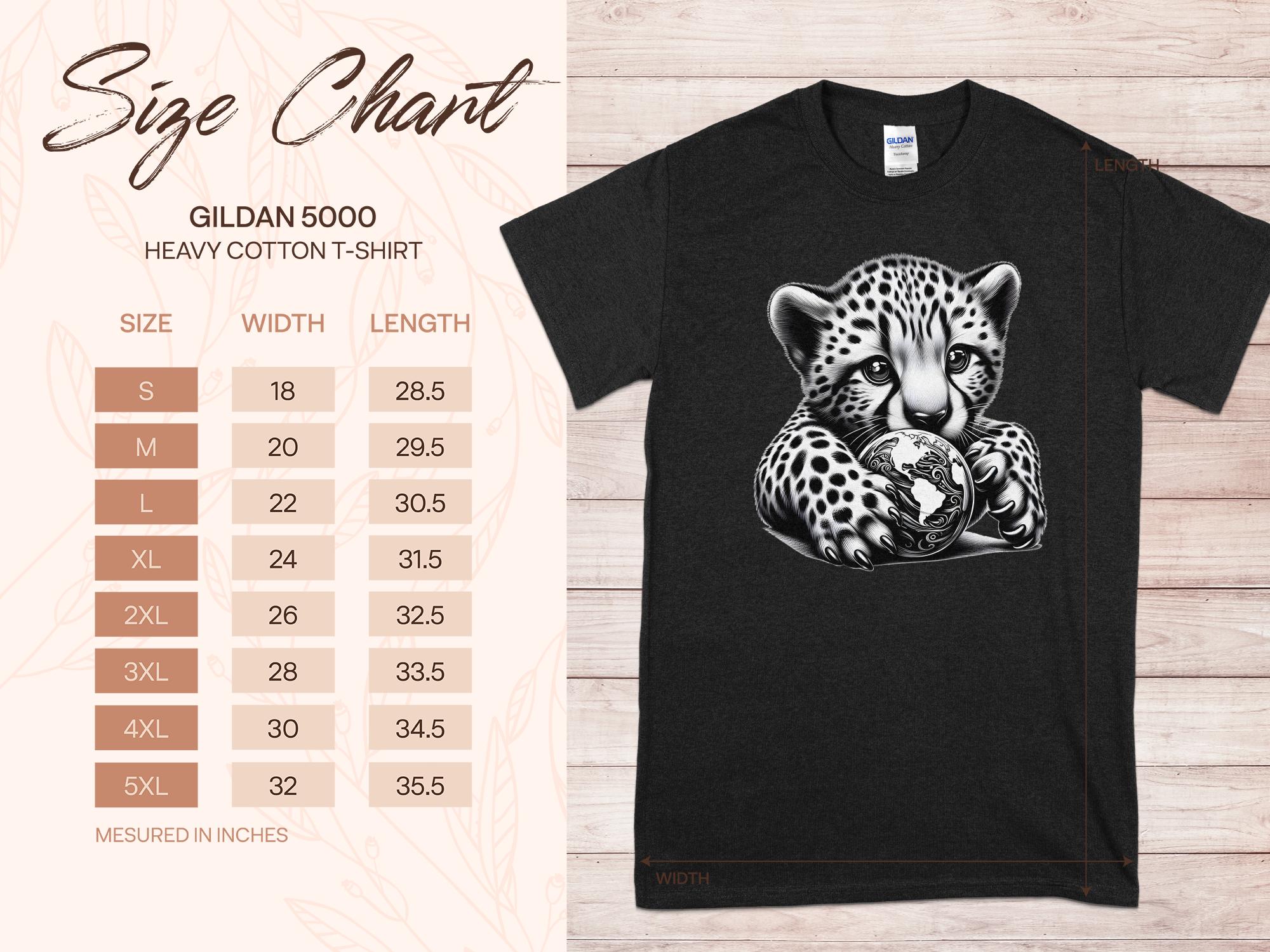 Cheetah World - Coloured Gildan T-Shirt Realistic Animal Talisman Unisex Cute Tee Graphic Design