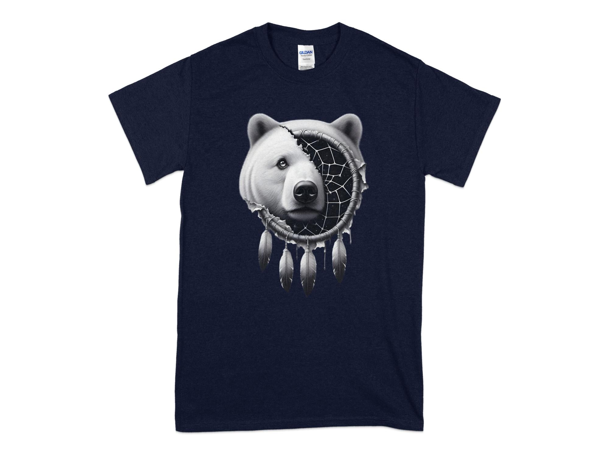 Dreamcatcher Bear - Coloured Gildan T-Shirt Realistic Native American Talisman Unisex Mythology Tee Graphic Design