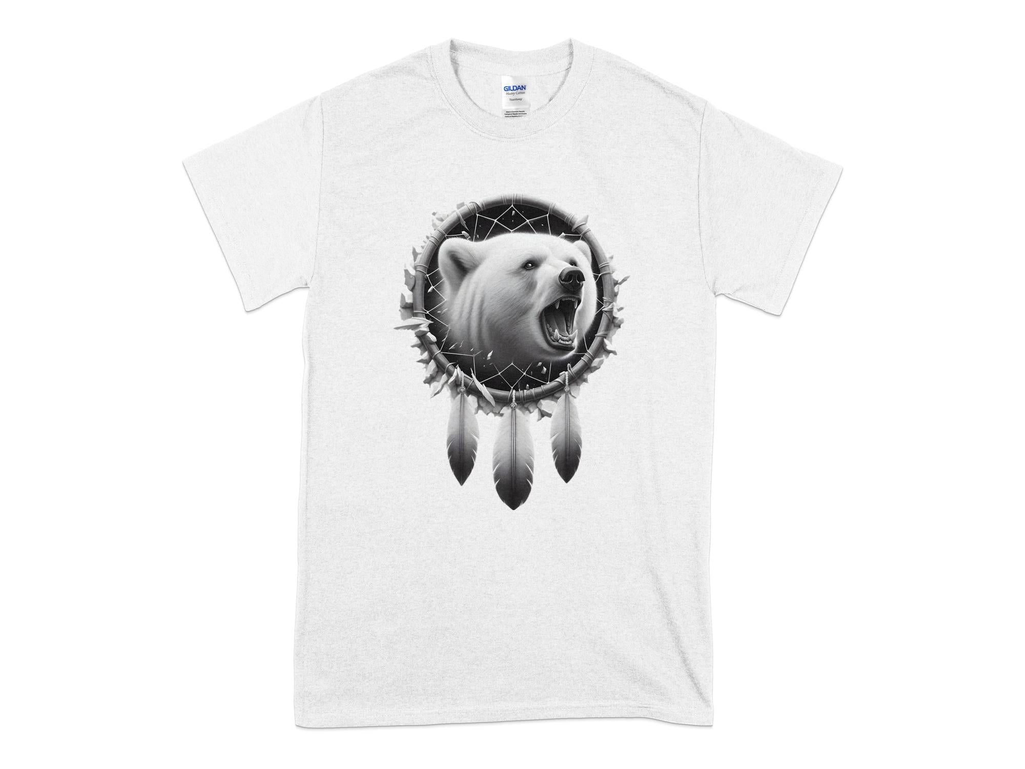 Dreamcatcher Bear - Coloured Gildan T-Shirt Realistic Native American Talisman Unisex Mythology Tee Graphic Design