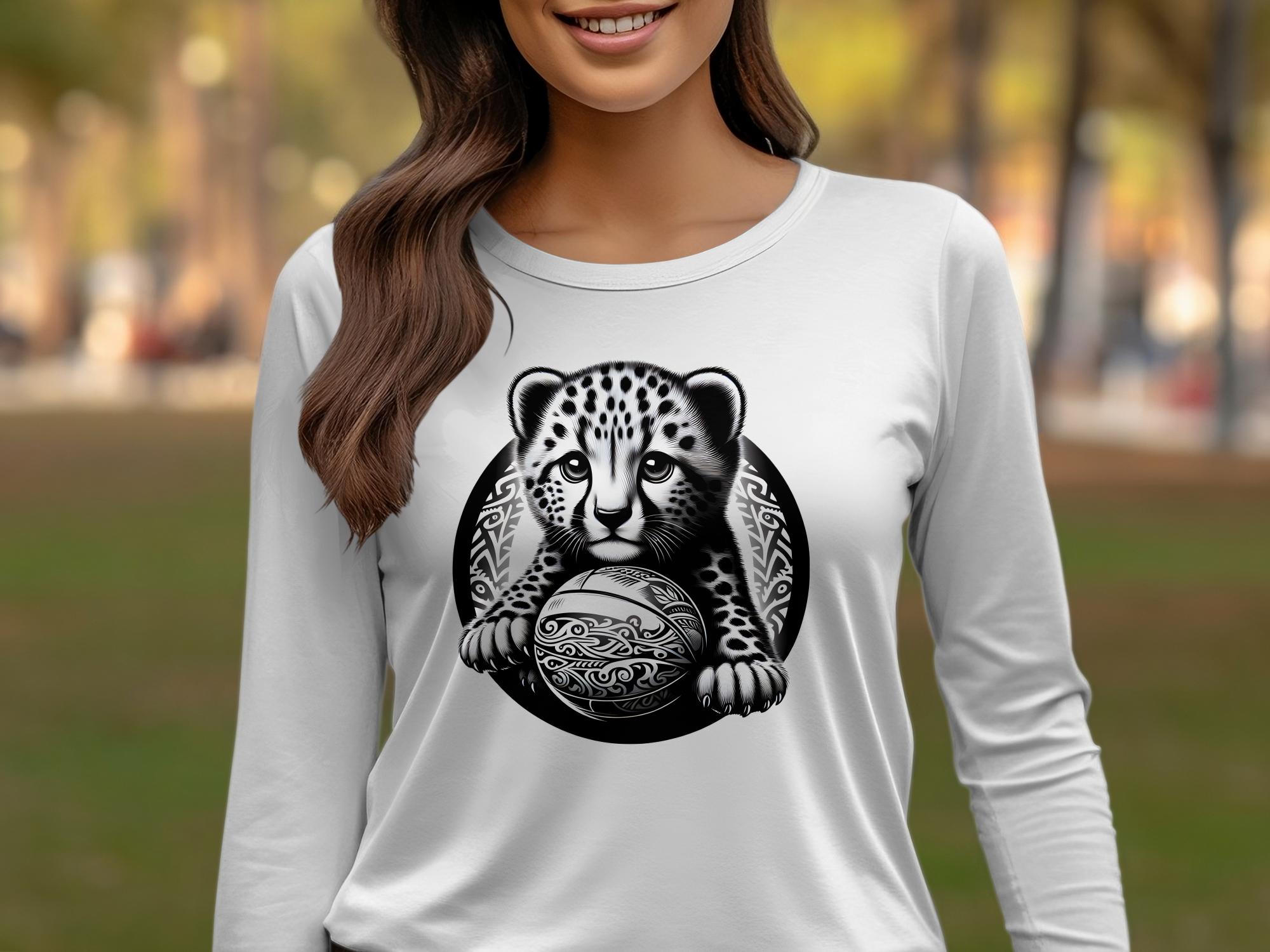 Cheetah World - Coloured Gildan Long Sleeve Realistic Animal Talisman Unisex Cute Tee Graphic Design