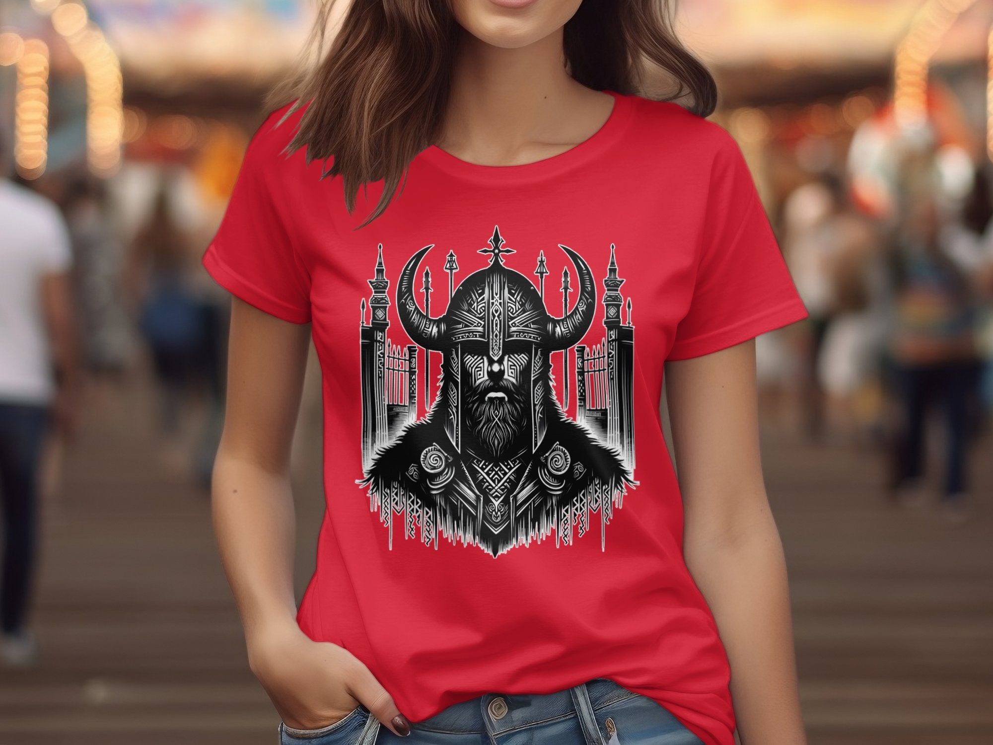 Viking Resolve - Coloured Gildan T Shirt Realistic Norse Talisman Men Women Unisex Valhalla Tee Graphic Design