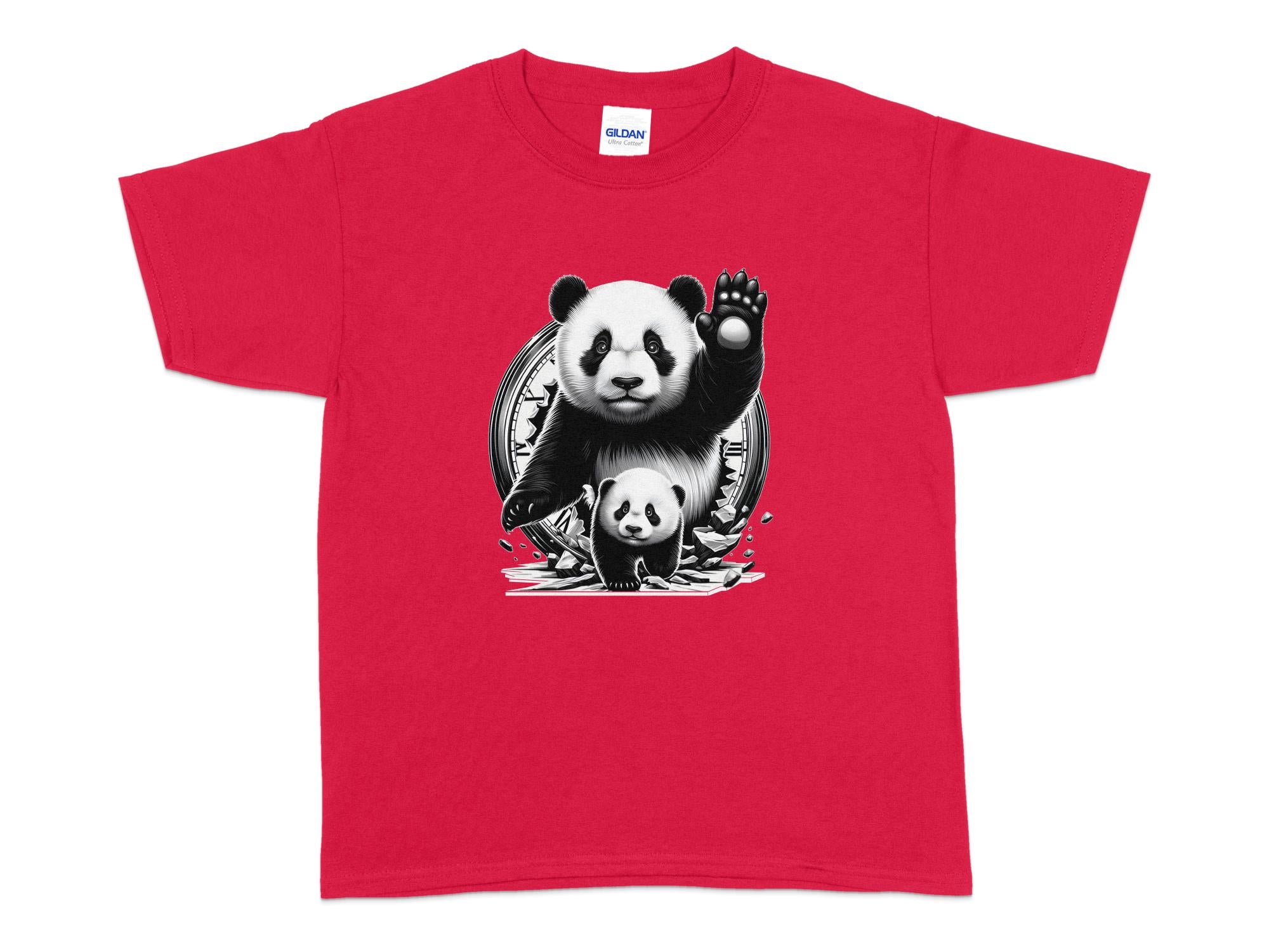 Panda - Coloured Kids T-Shirt Realistic Animal Talisman Unisex Cute Tee Graphic Design