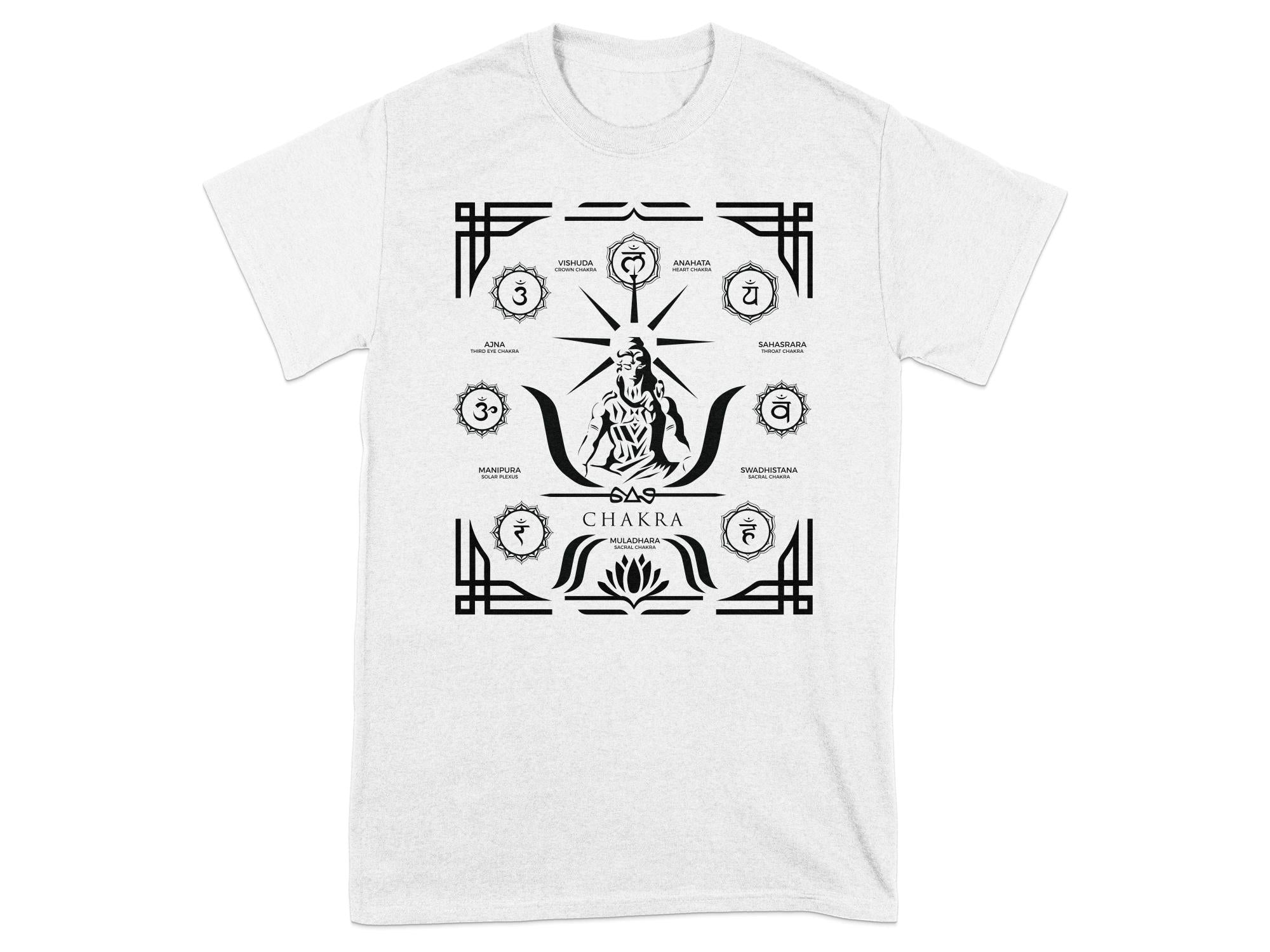 Chakra - White Gildan T Shirt Inspirational Talisman Men Women Unisex Tee Graphic Design