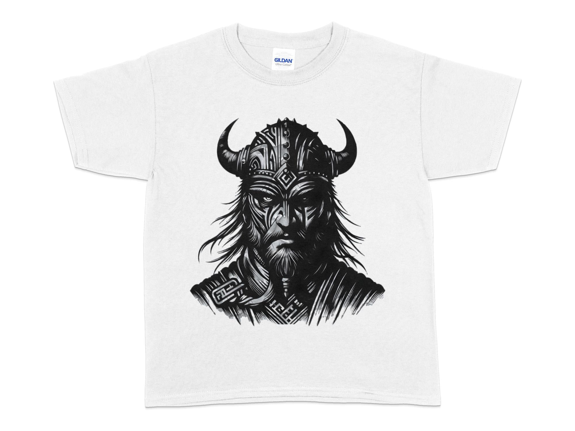 Viking Valour- Coloured Gildan Kids T Shirt Norse Talisman Unisex Valhalla Tee