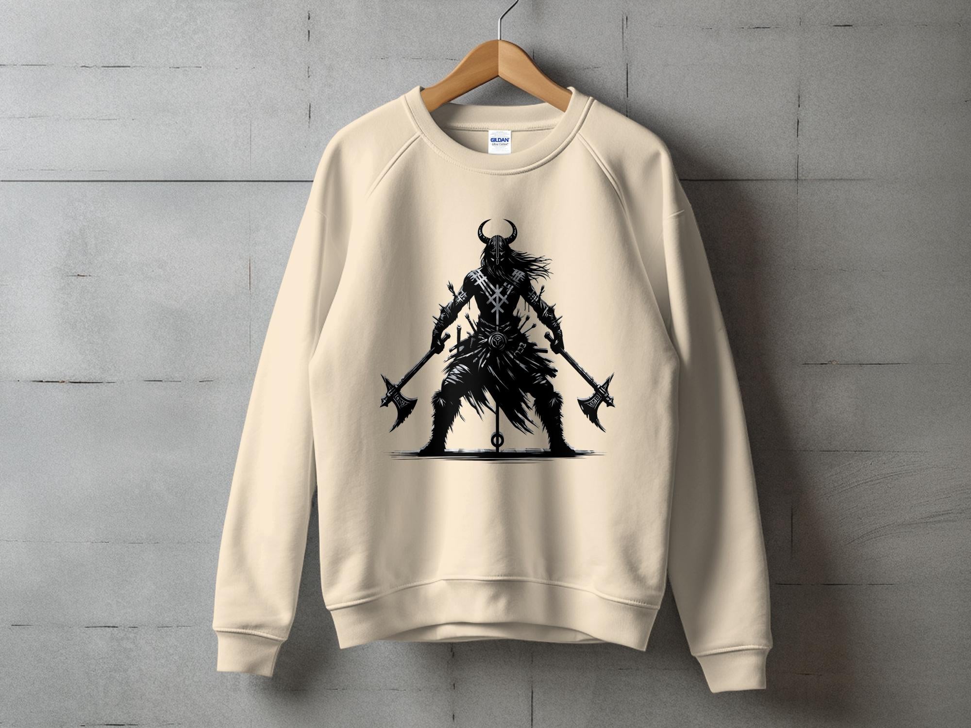 Viking Indomitable - Coloured Gildan Sweatshirt Norse Talisman Men Women Unisex Valhalla Tee