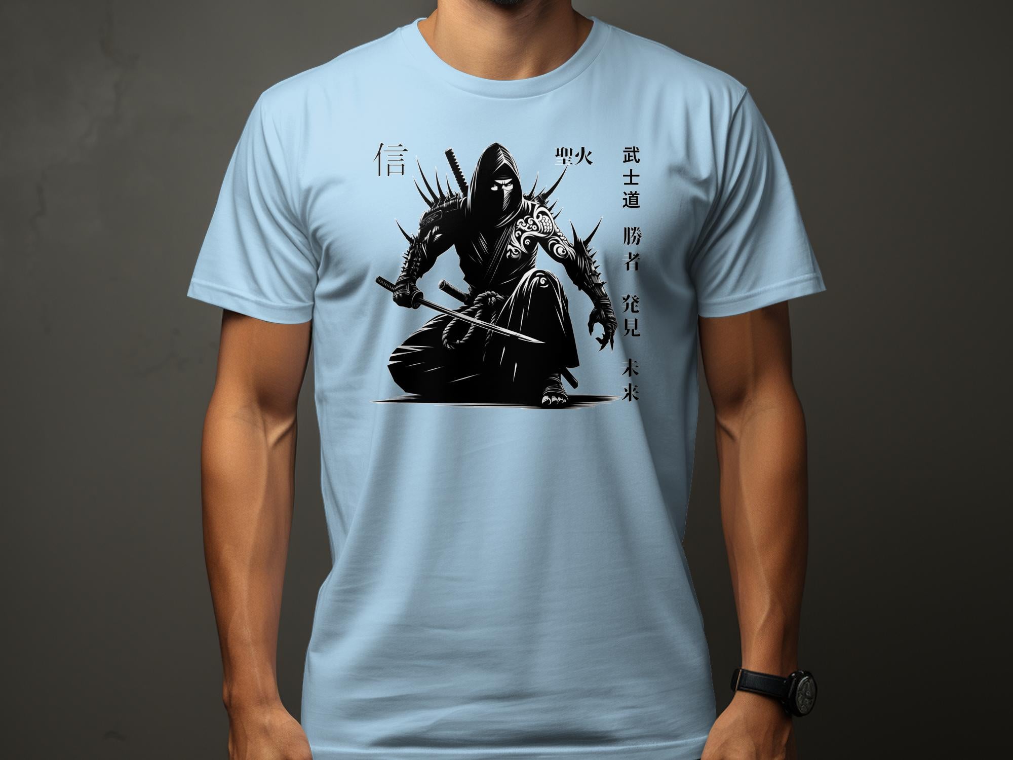 Samurai Ninja - Coloured Gildan T-Shirt Japanese Talisman Unisex Cultural Symbolic Graphic Design