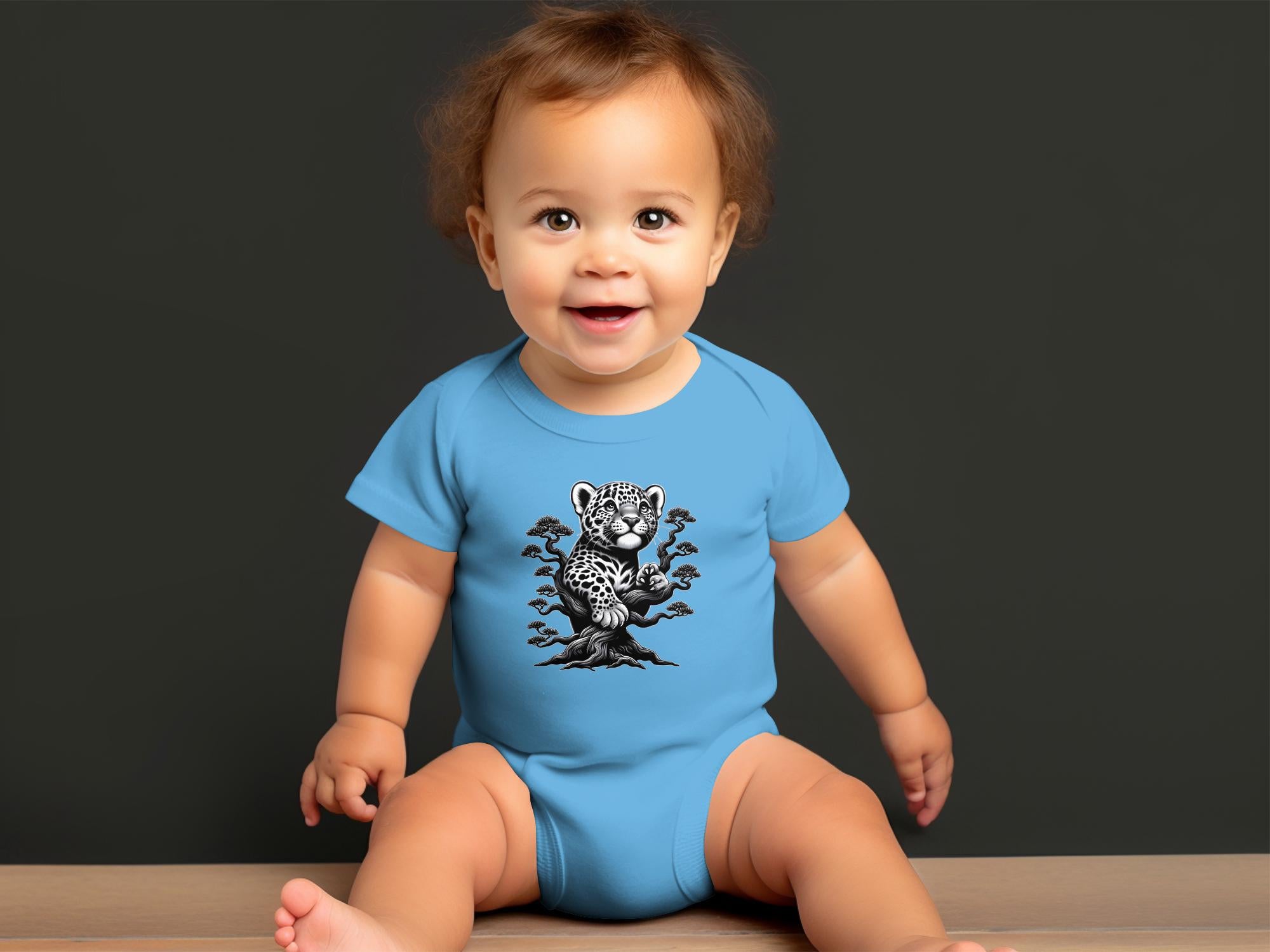 Leopard Bonsai - Coloured Toddler Bodysuit Realistic Animal Talisman Unisex Cute Tee Graphic Design