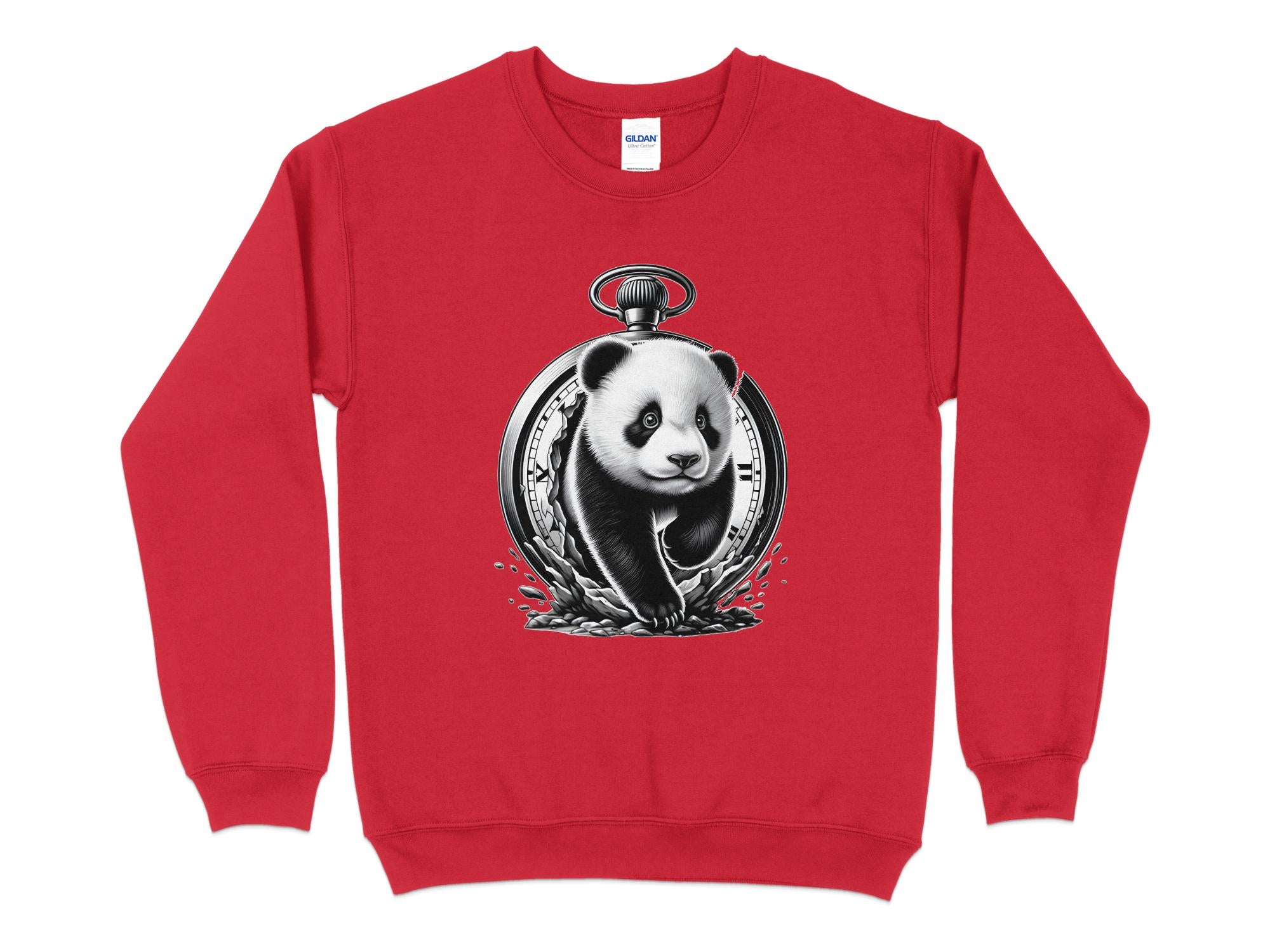 Panda - Coloured Gildan Sweatshirt Realistic Animal Talisman Unisex Cute Tee Graphic Design