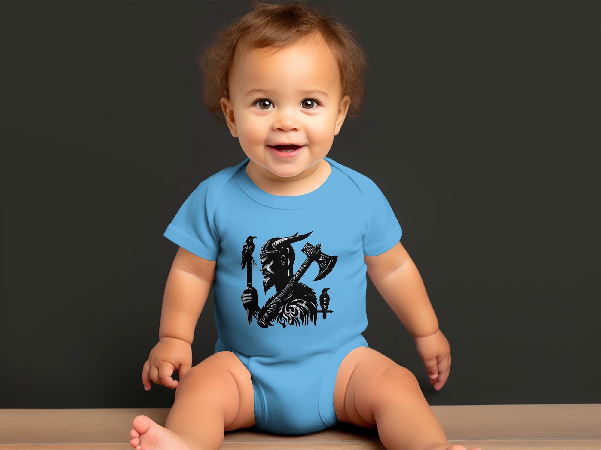 Viking Odin - Coloured Youth Clothing Baby Bodysuits Norse Talisman Unisex Valhalla Toddler Design