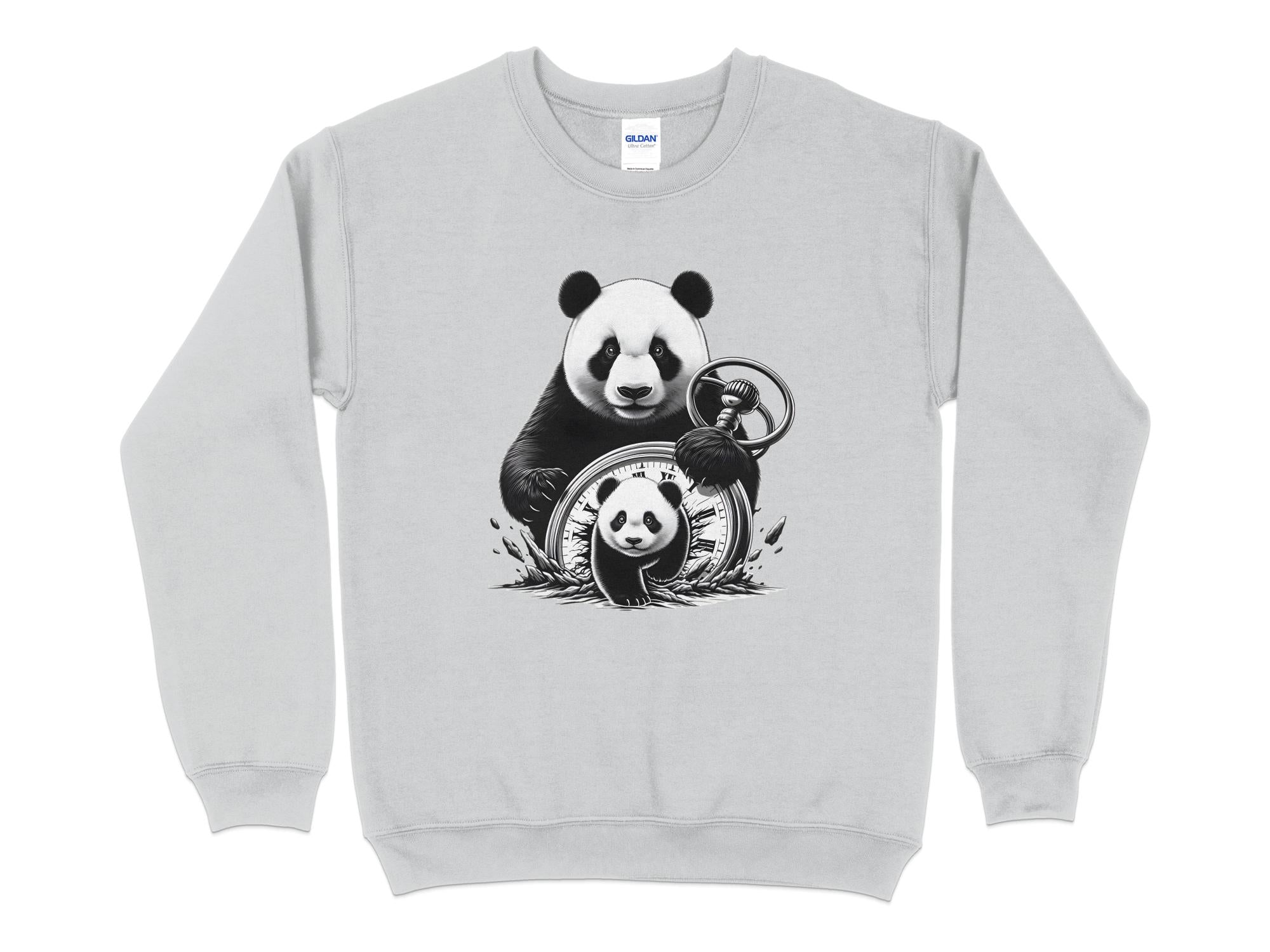 Panda - Coloured Gildan Sweatshirt Realistic Animal Talisman Unisex Cute Tee Graphic Design