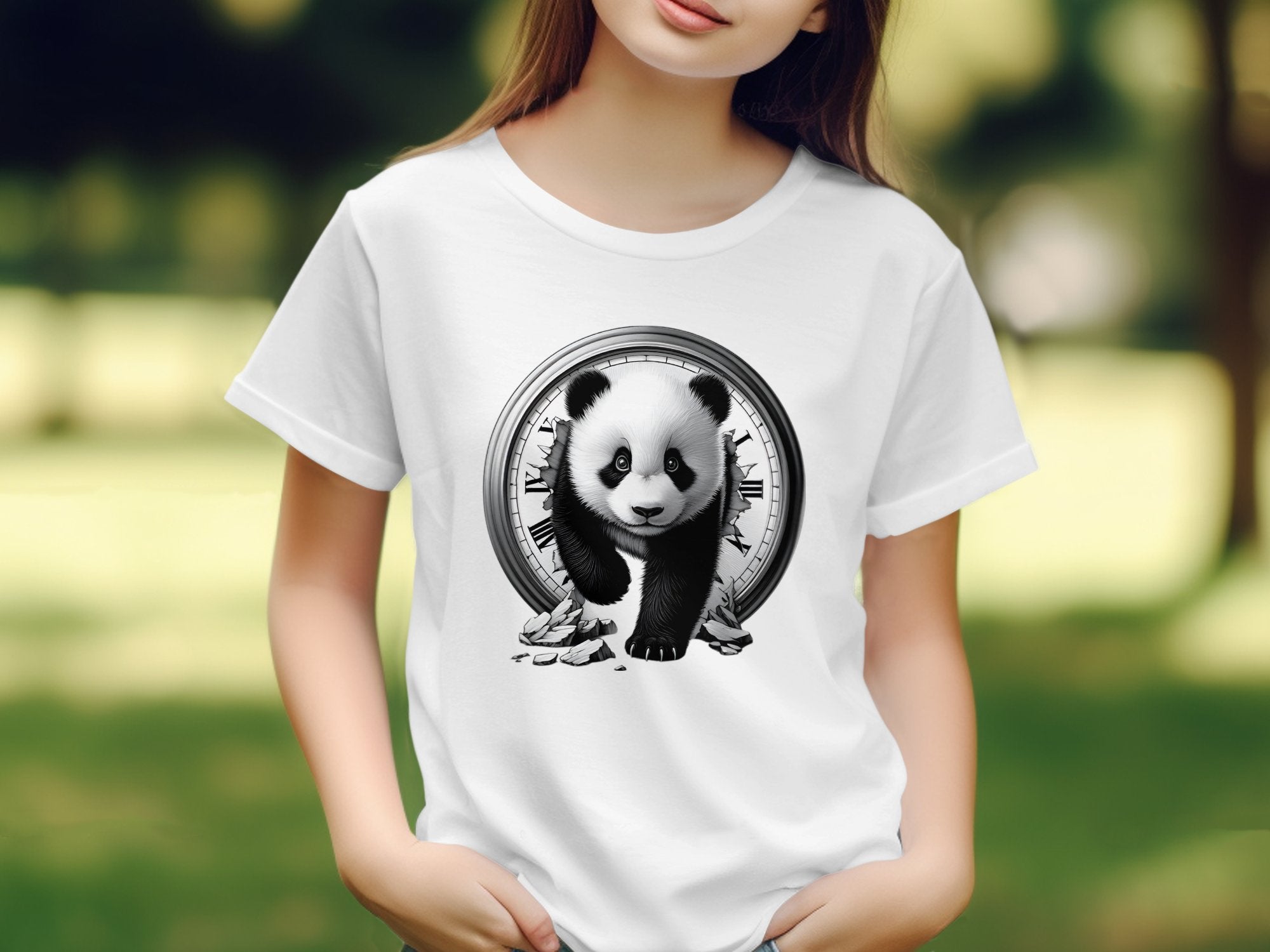 Panda - Coloured Kids T-Shirt Realistic Animal Talisman Unisex Cute Tee Graphic Design