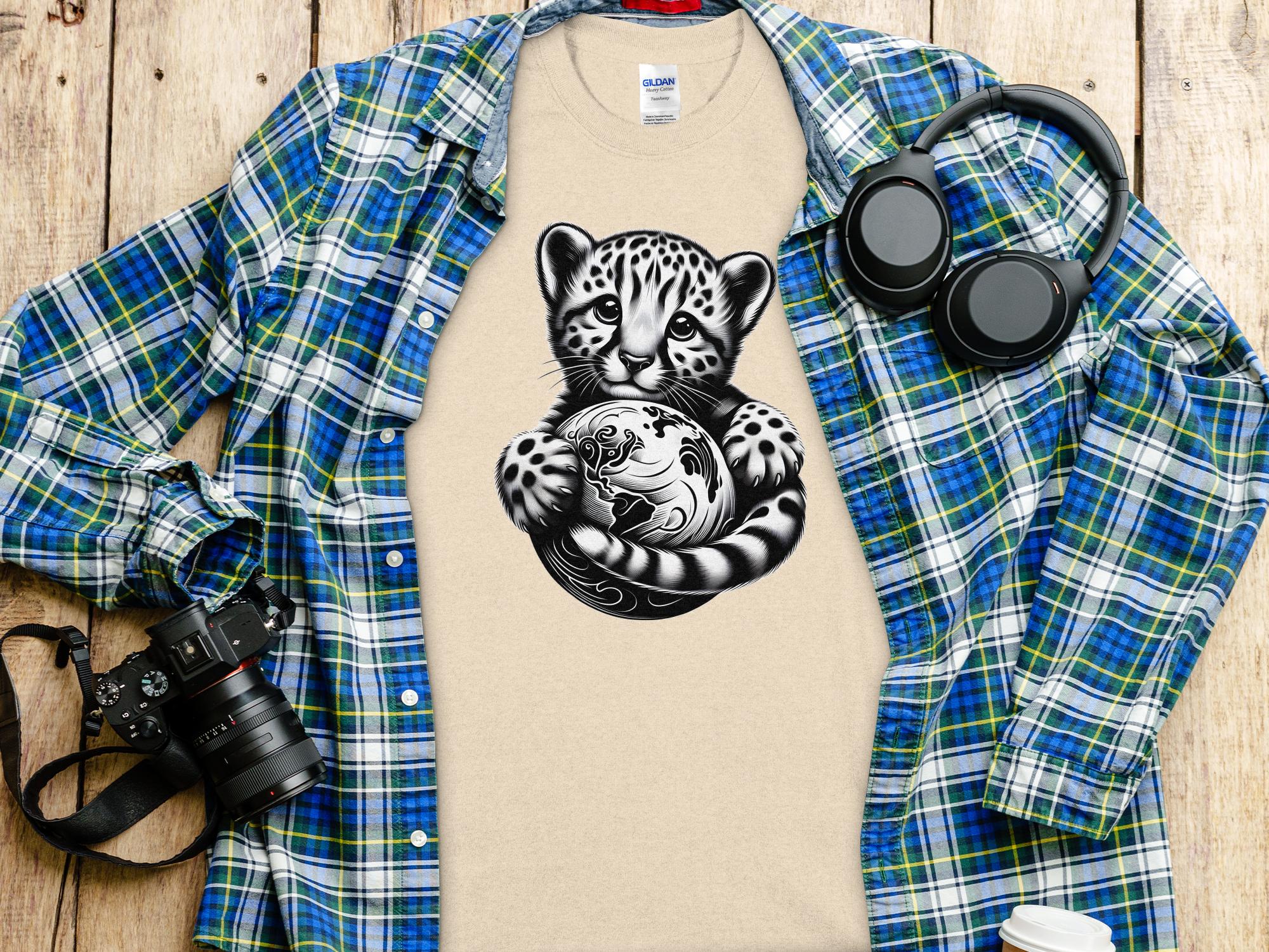 Cheetah World - Coloured Gildan T-Shirt Realistic Animal Talisman Unisex Cute Tee Graphic Design