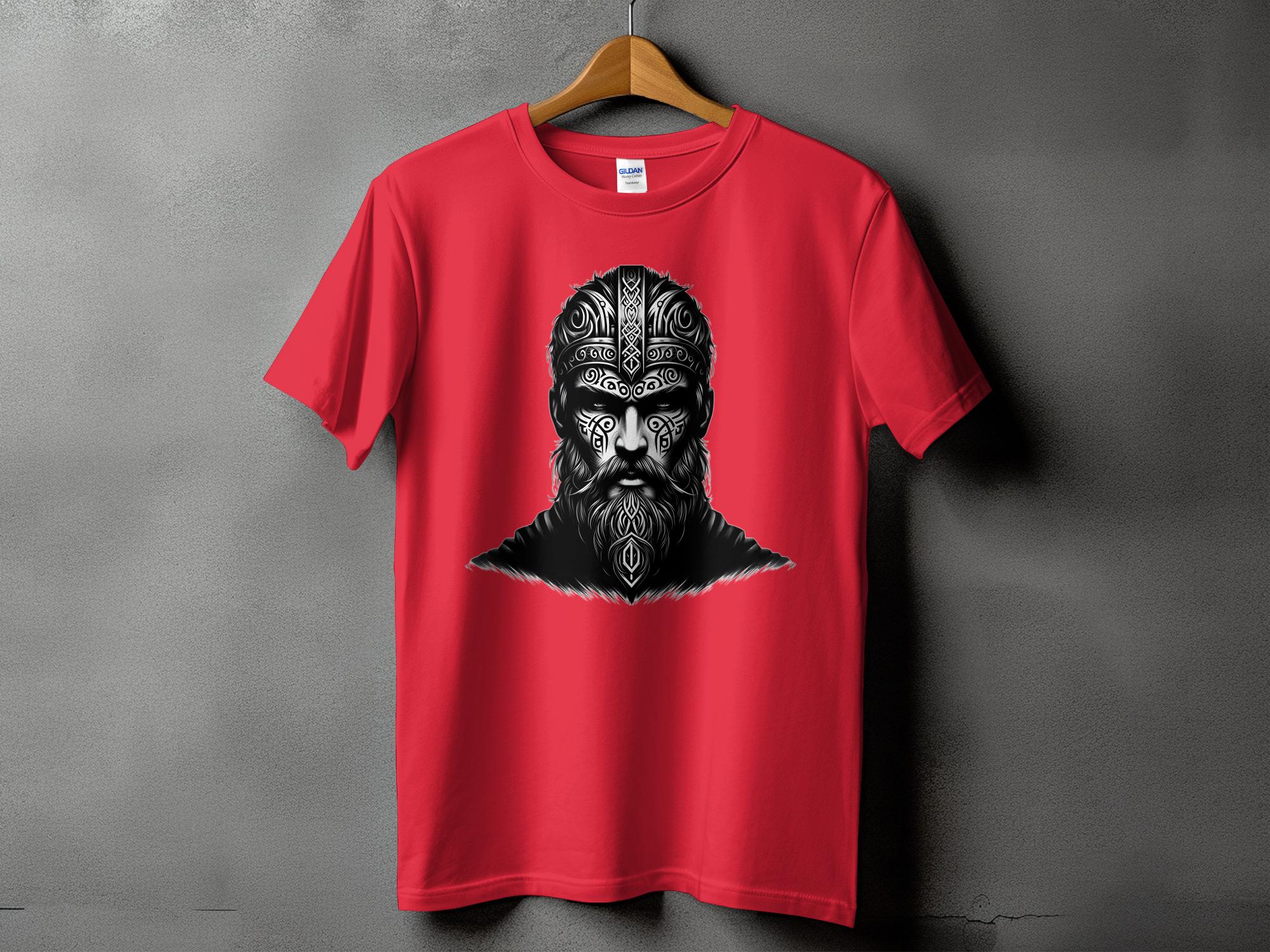 Viking Unyielding - Coloured Gildan T Shirt Realistic Norse Talisman Men Women Unisex Valhalla Tee Graphic Design