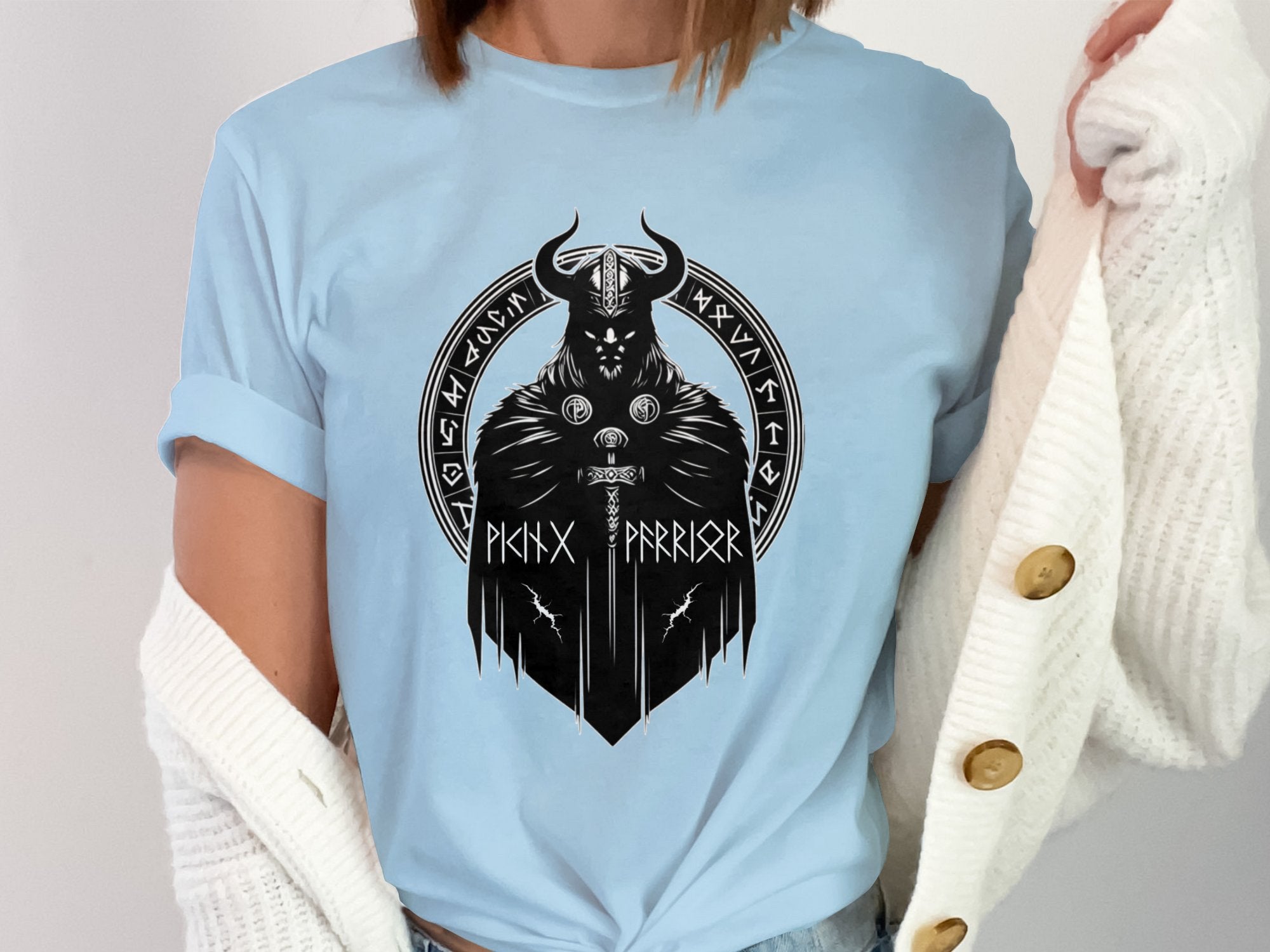 Viking Seer - Coloured Gildan T Shirt Norse Talisman Men Women Unisex Valhalla Tee