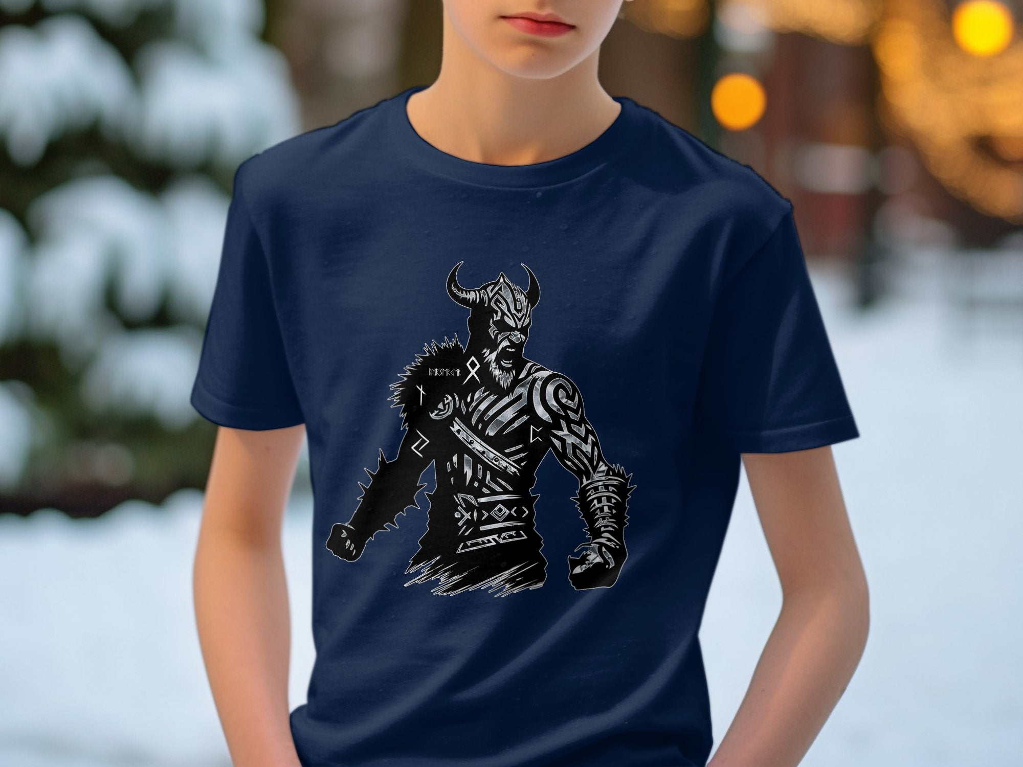 Viking Berserker - Coloured Gildan Kids T Shirt Norse Talisman Unisex Valhalla Tee