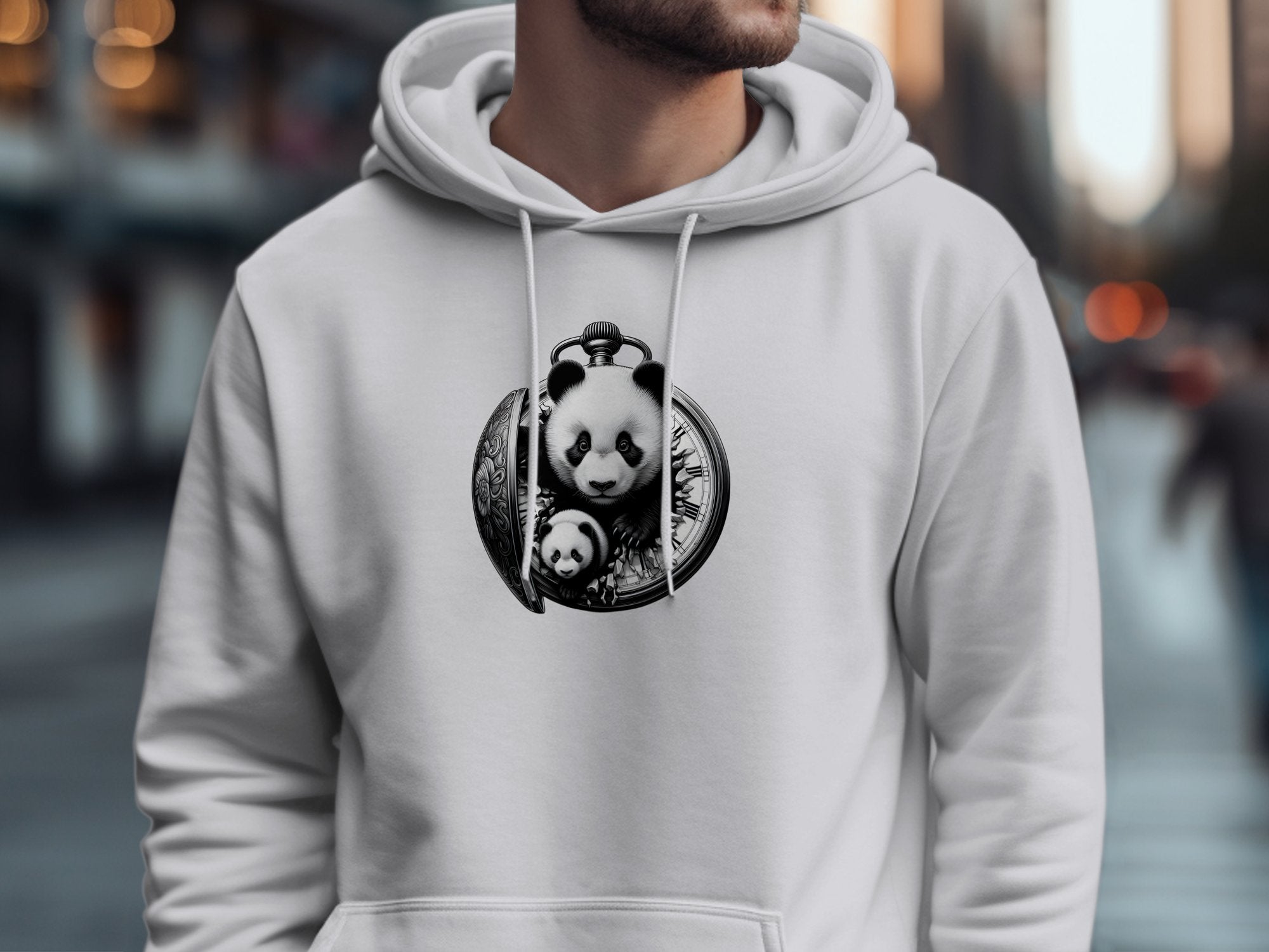 Panda - Coloured Gildan Hoodie Realistic Animal Talisman Unisex Cute Tee Graphic Design