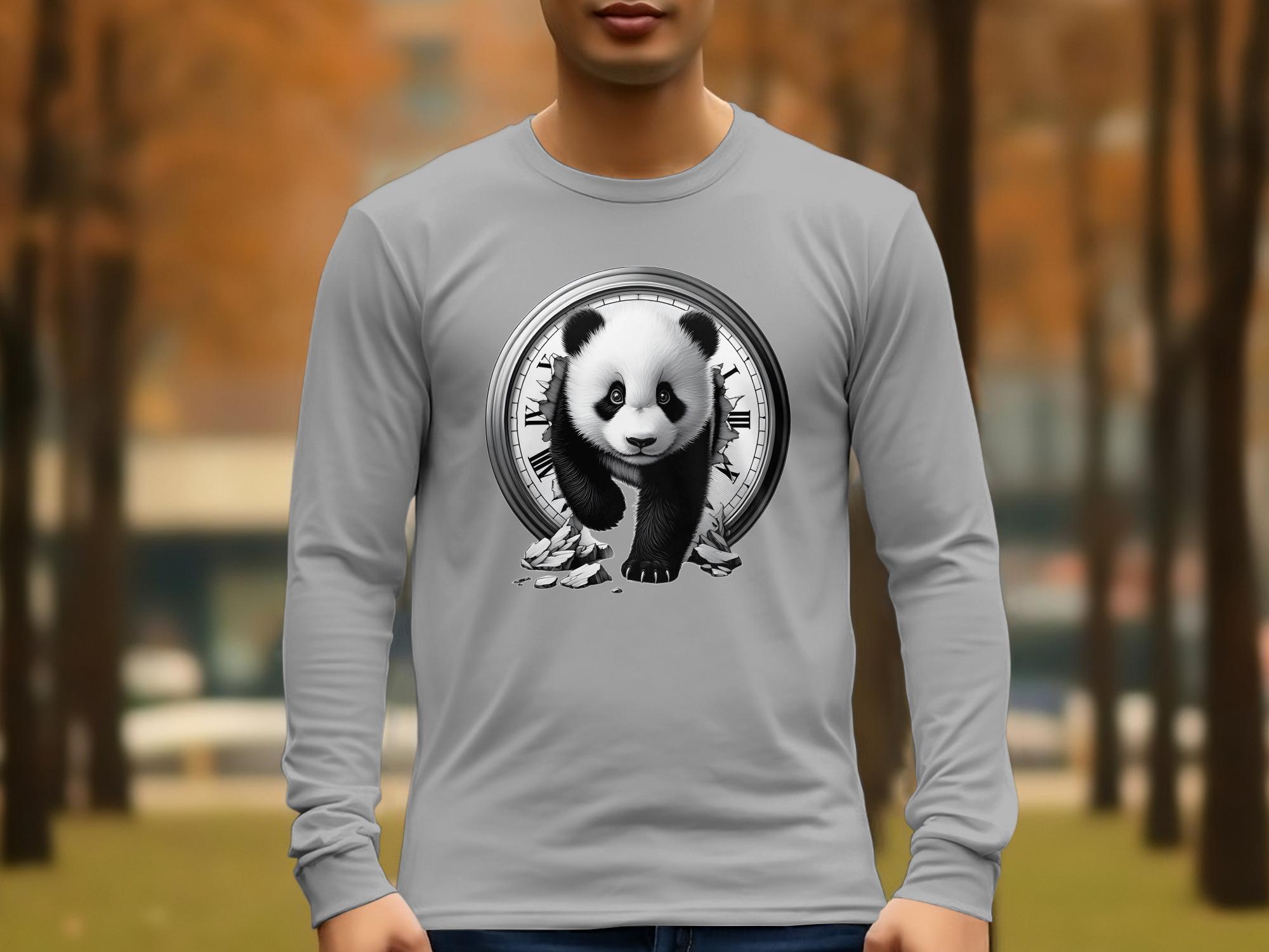 Panda - Coloured Gildan Long Sleeve Realistic Animal Talisman Unisex Cute Tee Graphic Design