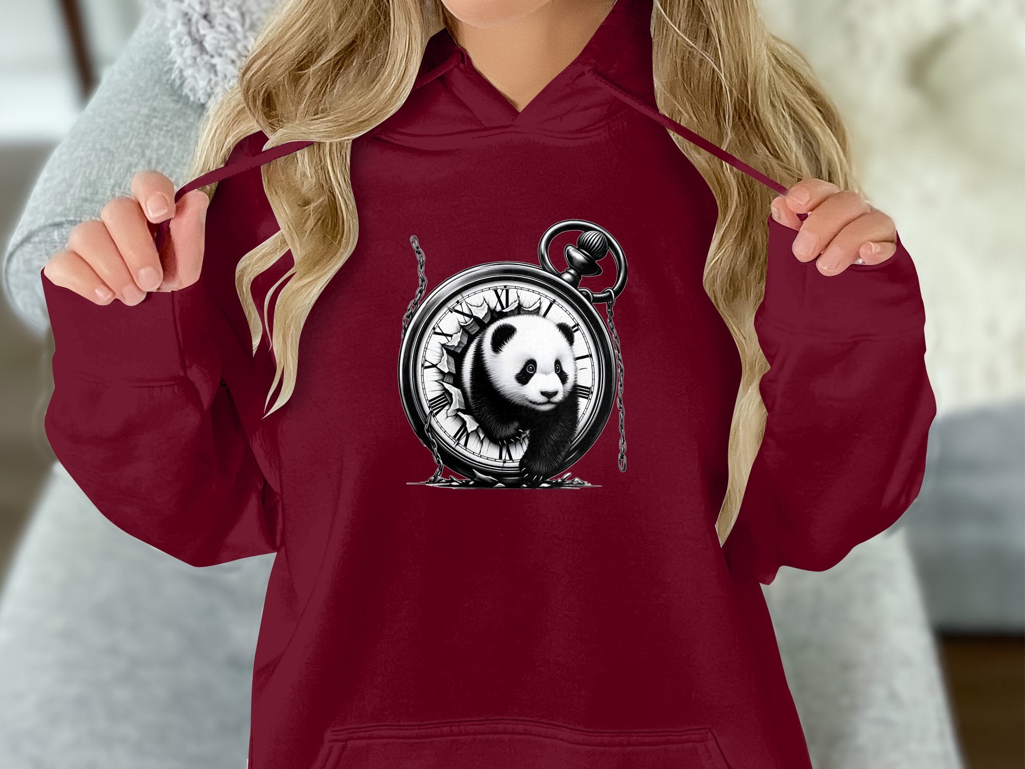 Panda - Coloured Gildan Hoodie Realistic Animal Talisman Unisex Cute Tee Graphic Design