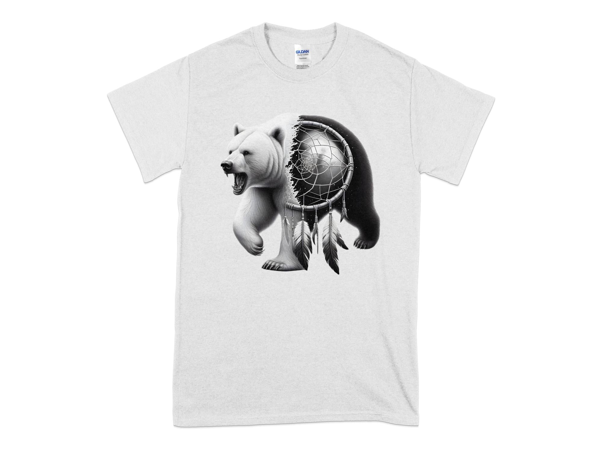 Dreamcatcher Bear - Coloured Gildan T-Shirt Realistic Native American Talisman Unisex Mythology Tee Graphic Design